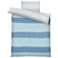 Bettwäsche Ibena Baumwollsatin - Türkis/Weiß, MODERN, Textil (155x220/80x80cm) - Ibena-LÖSCHEN Bettwäsche Ibena Baumwollsatin - Türkis/Weiß, MODERN, Textil (155x220/80x80cm) - Ibena-LÖSCHEN