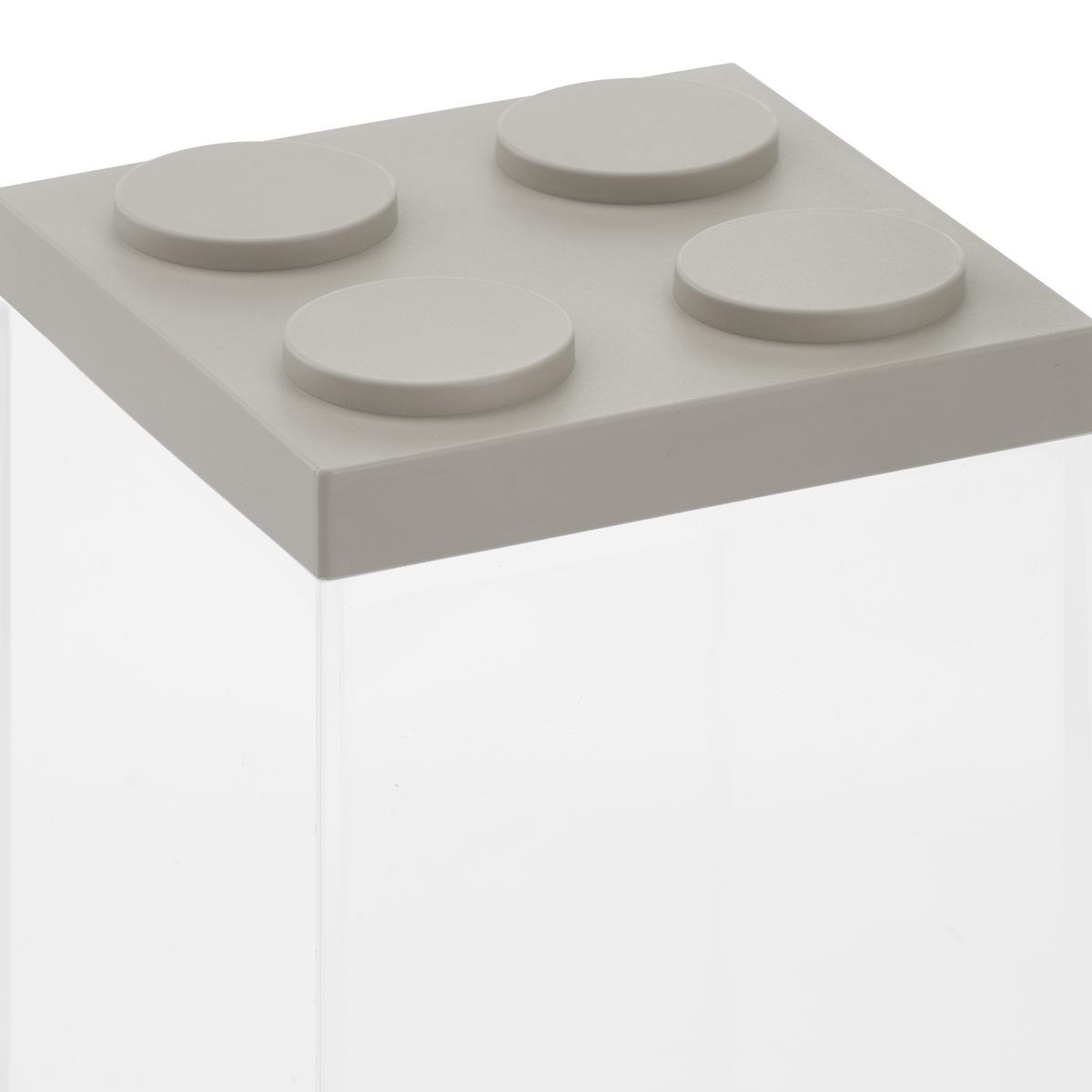 Vorratsdose Esila in Transparent/Braun ca. 1,5l - Transparent/Graubraun, Kunststoff (10/10/20,5cm)