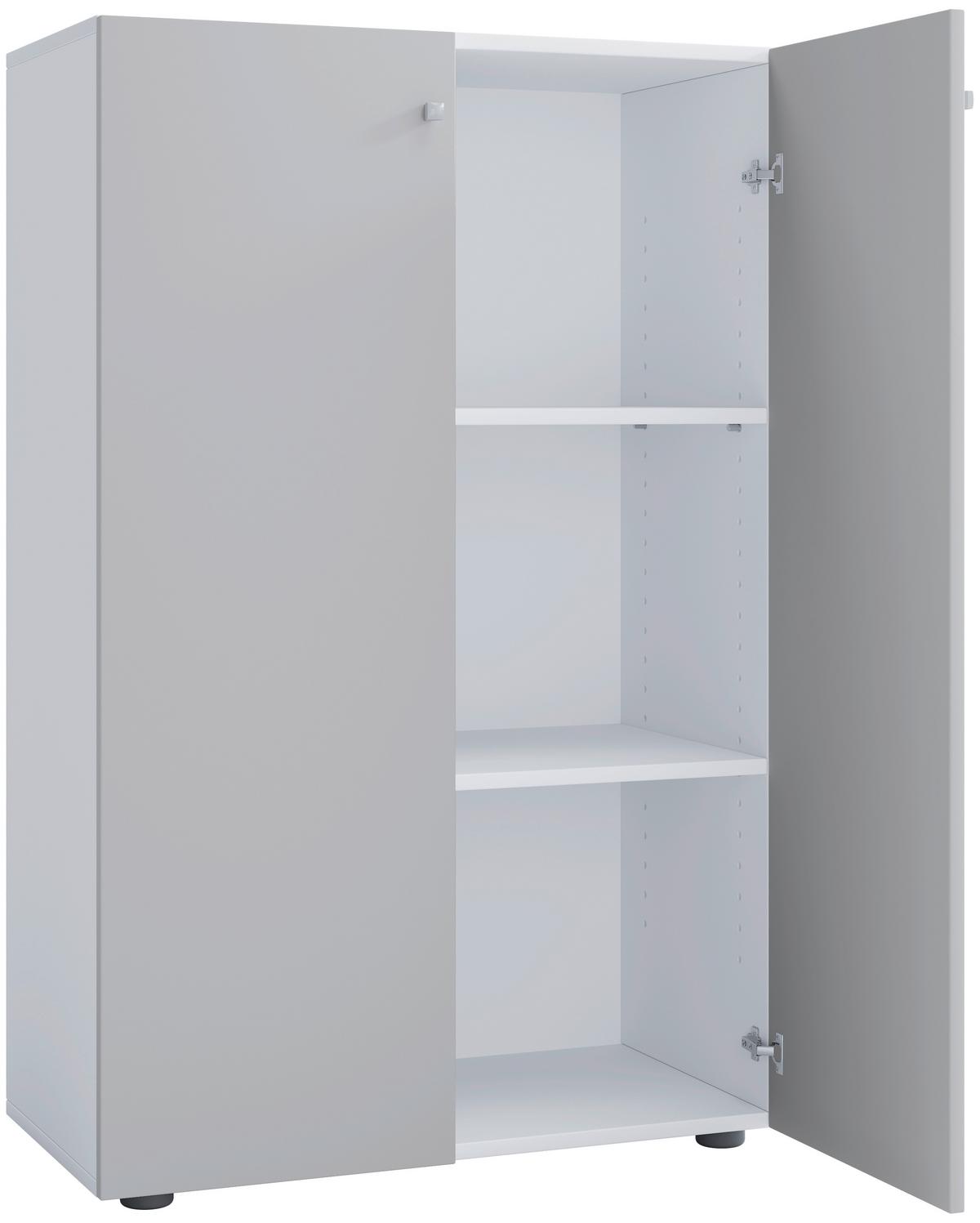 Arhivska Omara Lona Xl, Bela, Siva - siva/bela, Design, leseni material (70/110/39cm) - MID.YOU