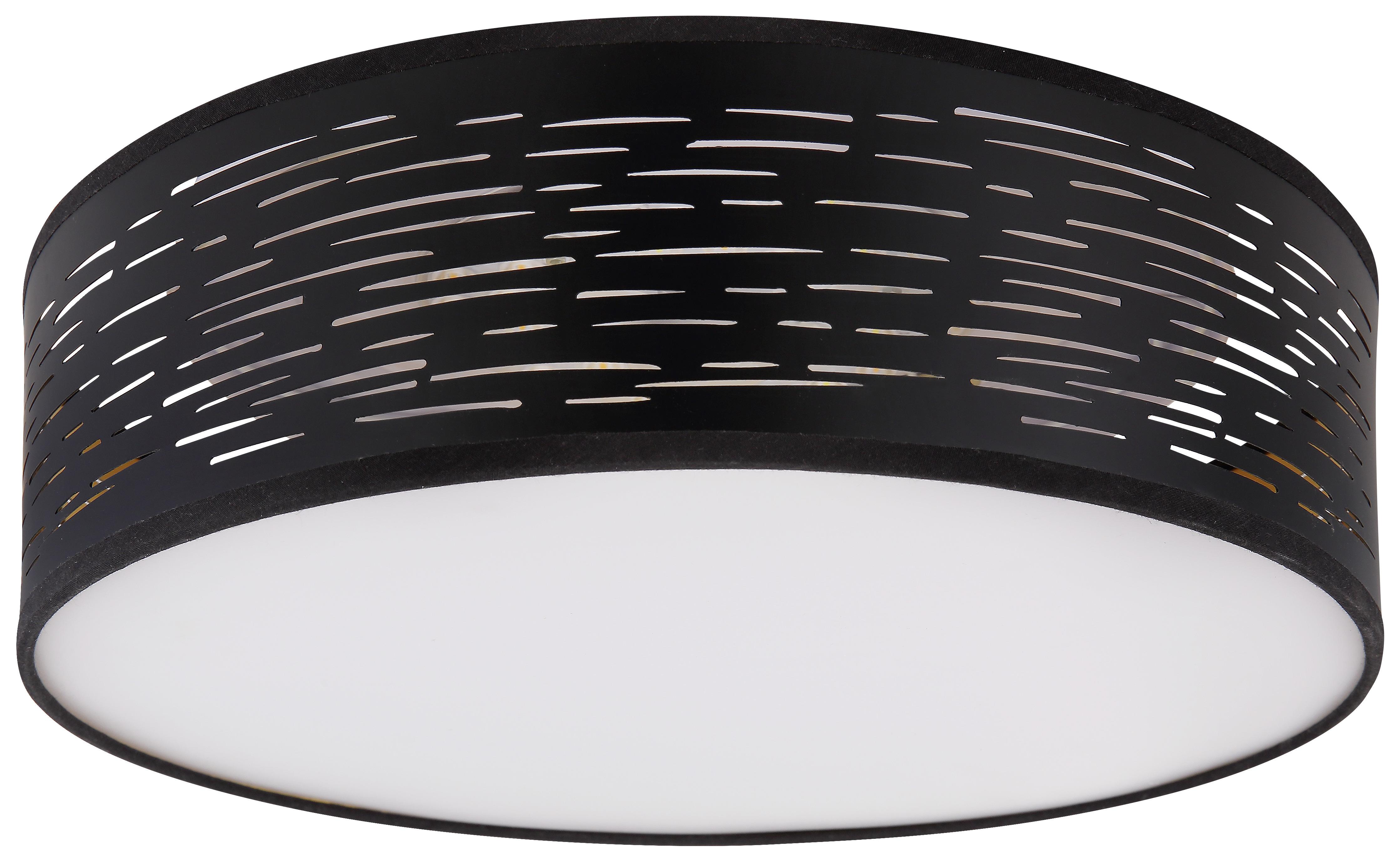 LED-Deckenleuchte Tunno in Schwarz max. 20 Watt - Schwarz/Weiß, Design, Kunststoff/Metall (38/13cm) - Globo