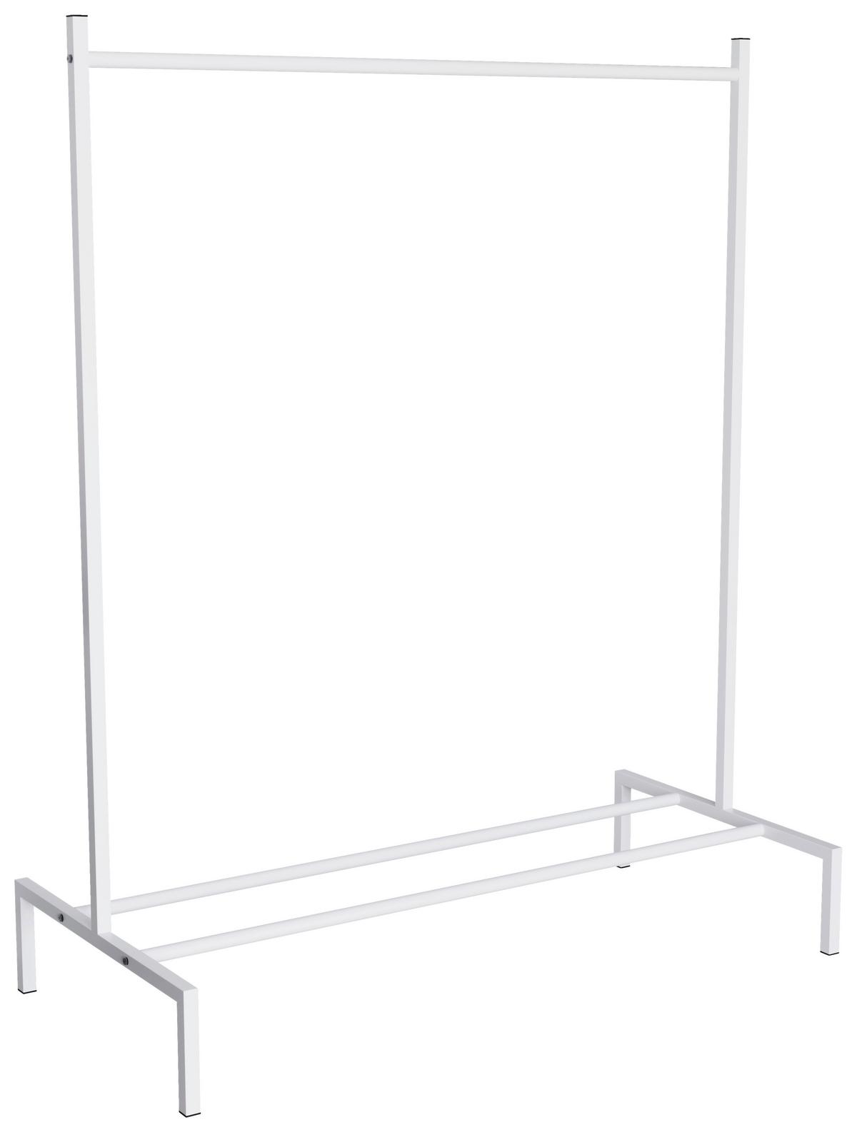 Kleiderständer Labol S ca. 103x132x52 cm Weiß - Weiß, Design, Metall (103/132/52cm) - MID.YOU
