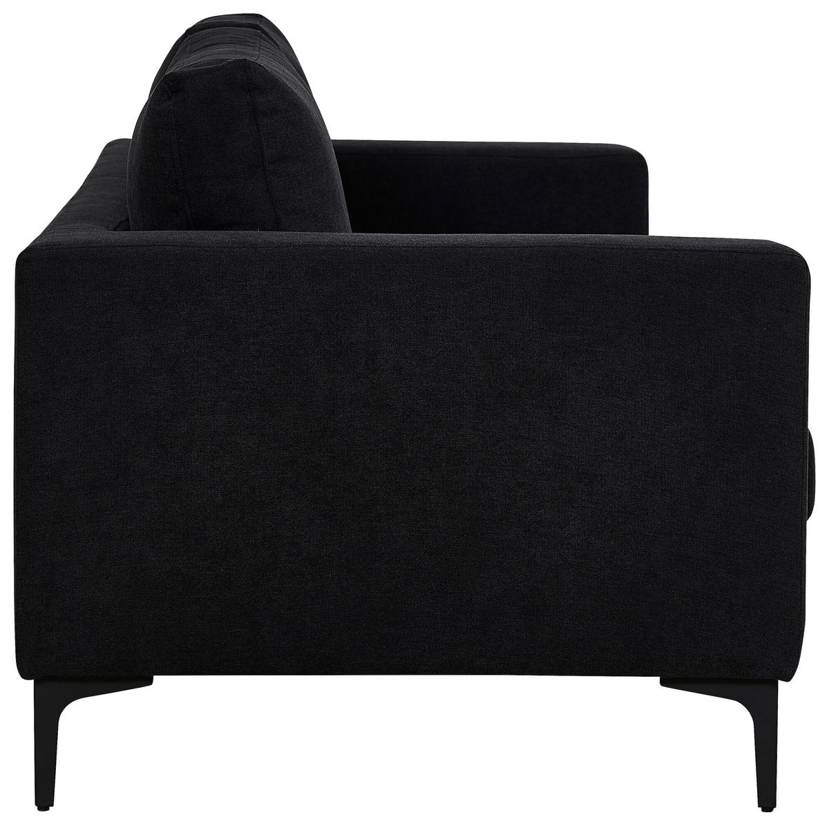 2-SITZER-SOFA BOLERO - Schwarz, Design, Kunststoff/Textil (215/84/88cm) - Livetastic