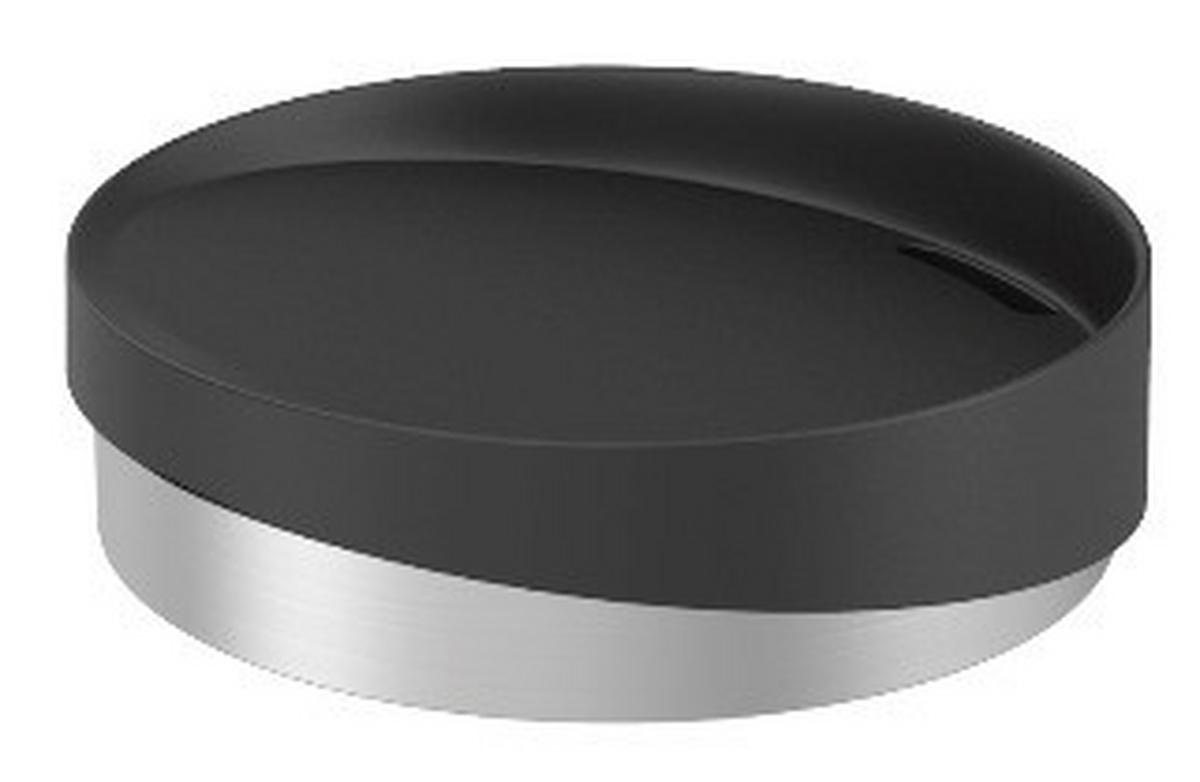 Seifenschale Chris in Schwarz - Schwarz, MODERN, Kunststoff/Metall (11/3cm) - Premium Living