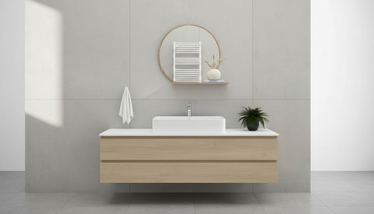 LUSTRO ŚCIENNE BRAVO - kolor dębowy, Design, materiał drewnopochodny/szkło (65/56/17cm) - Xora