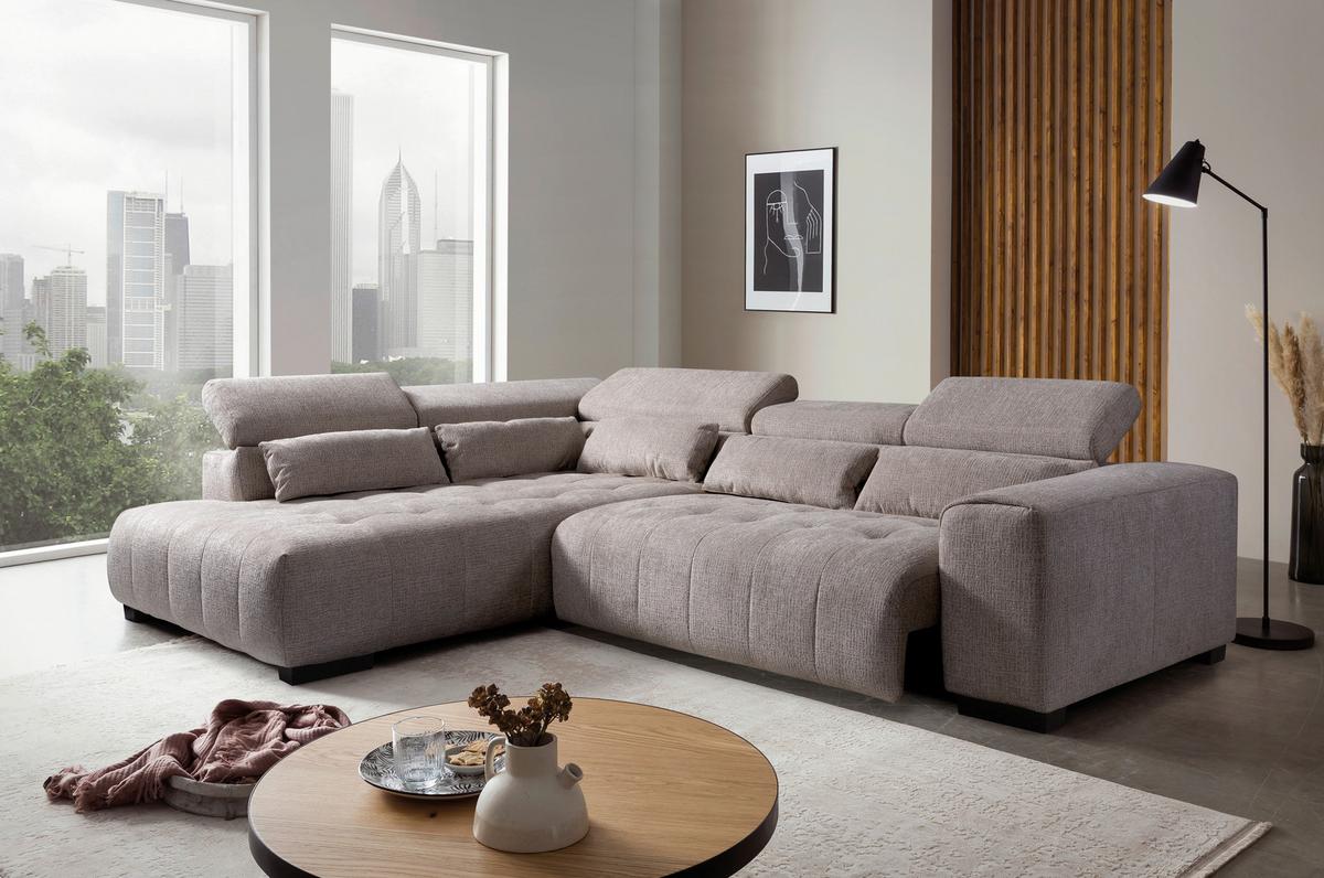 Kutna Garnitura Matera - prirodne boje/bež, Trend, drvni materijal/tekstil (226/311cm)