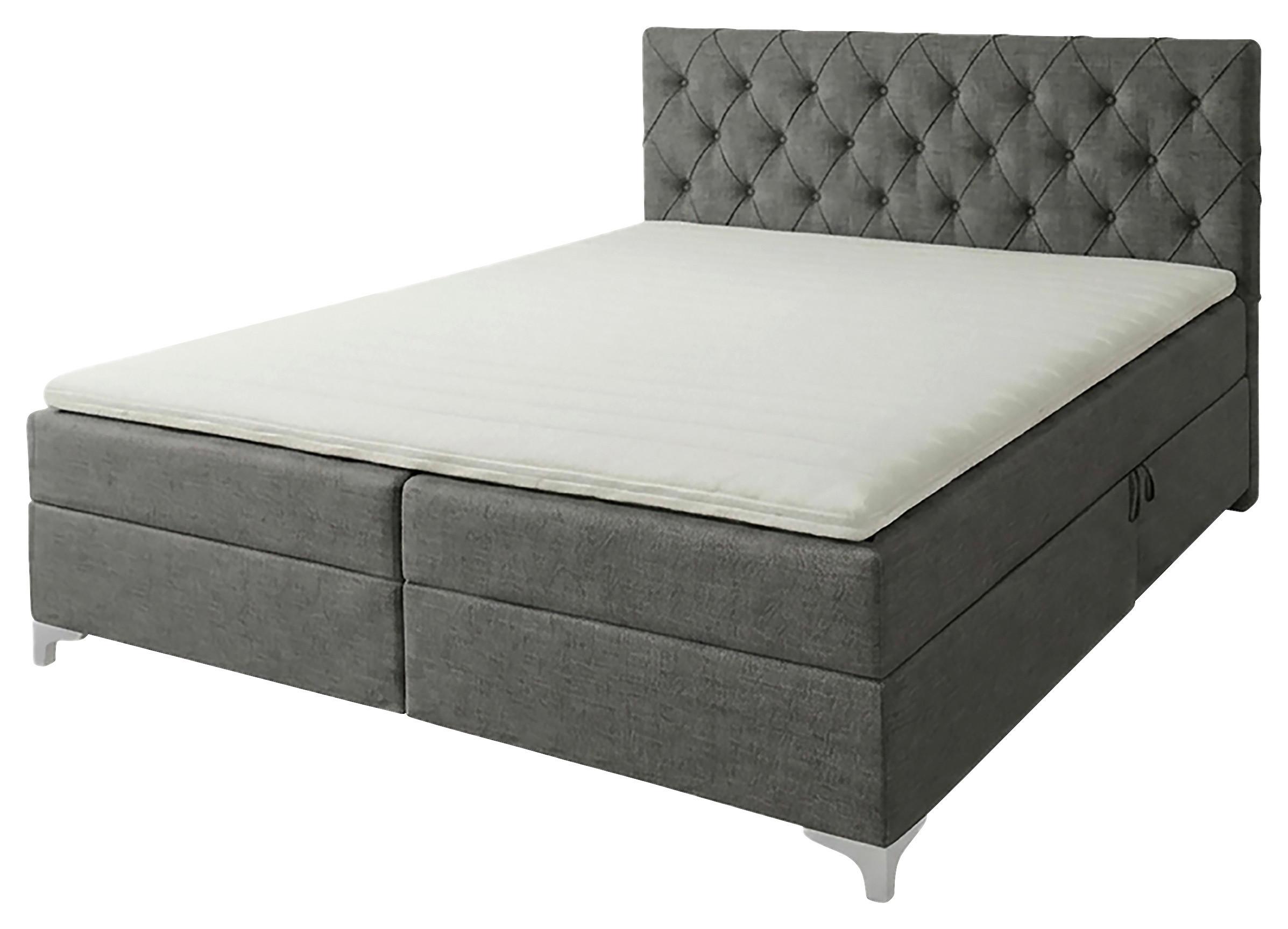 Box Ágy Butterfly - szürke tölgy, Modern, műanyag/faalapú anyag (160/200cm)