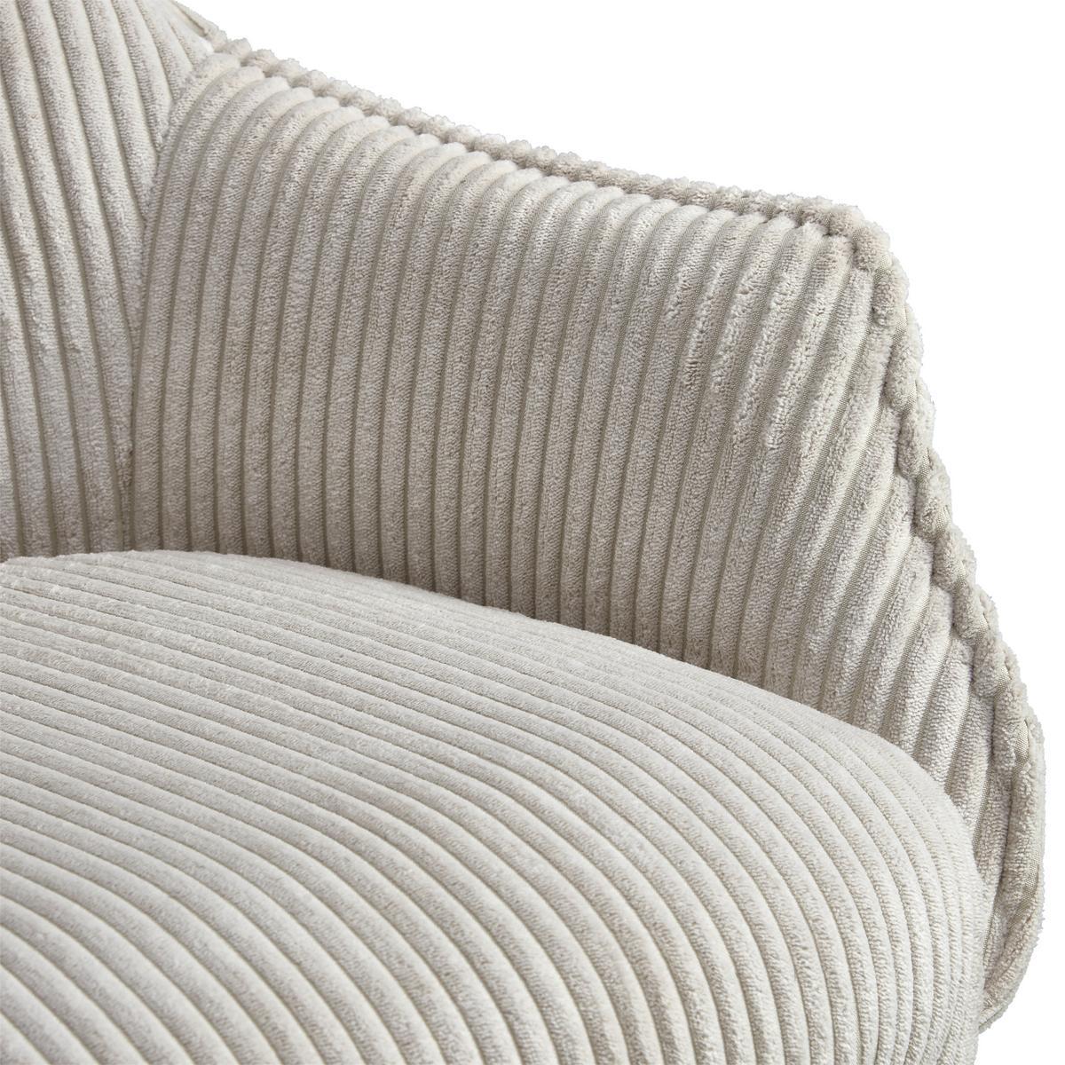 KRZESŁO Z PODŁOKIETNIKAMI YUKI - beżowy/czarny, Lifestyle, metal/tkanina (61/87/65cm) - MID.YOU