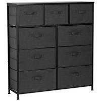 KOMODA KOS - ciemnoszary/czarny, Modern, materiał drewnopochodny/metal (96/104/30cm) - PBJ