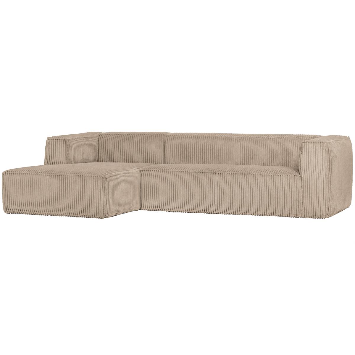 Ecksofa Bean Sandfarben S: 175x305cm - Sandfarben/Schwarz, Design, Kunststoff/Textil (175/305cm) - Livetastic