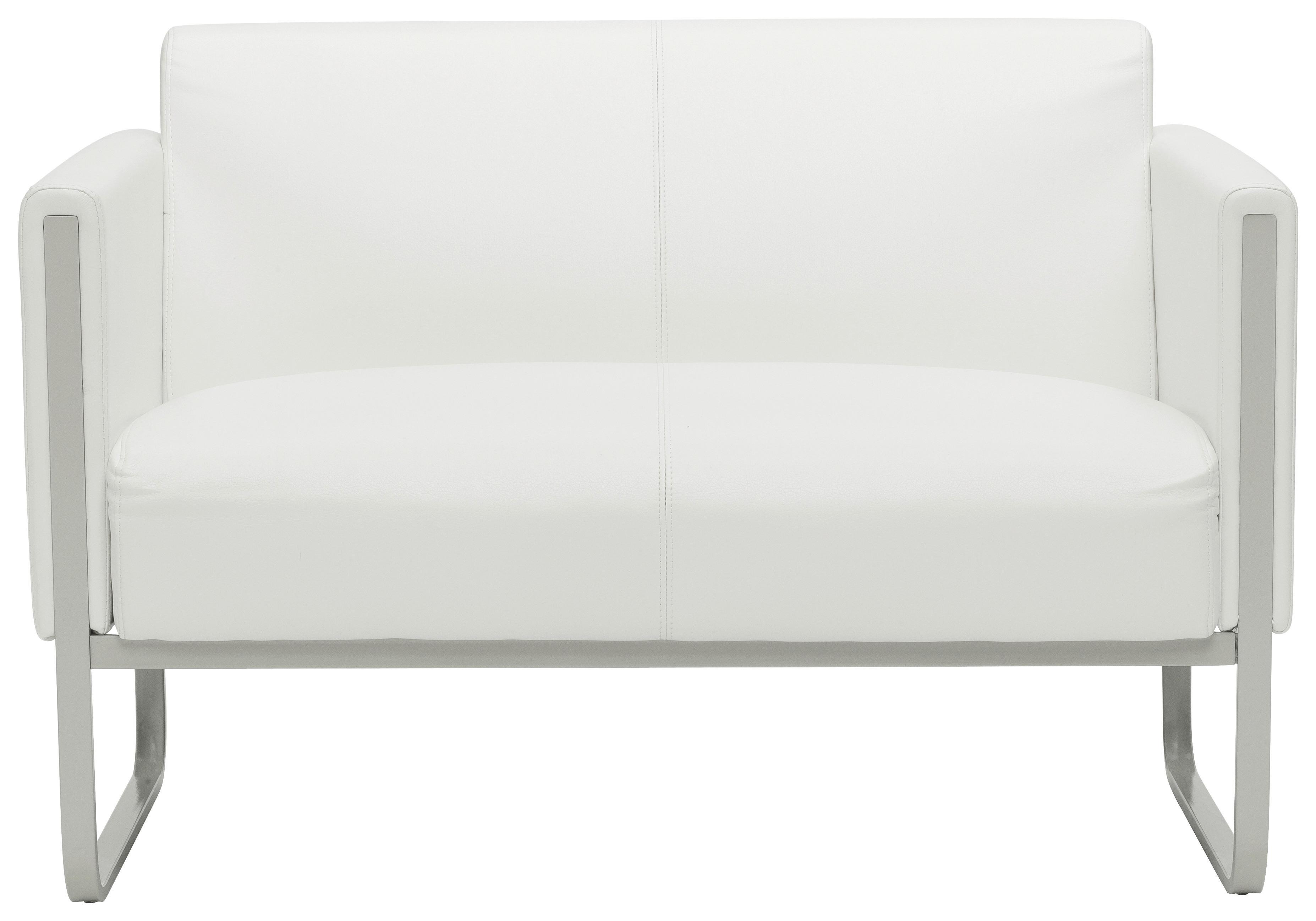 Dvosed Aruba, Bela - siva/bela, Moderno, kovina/tekstil (111/78/71cm) - MID.YOU