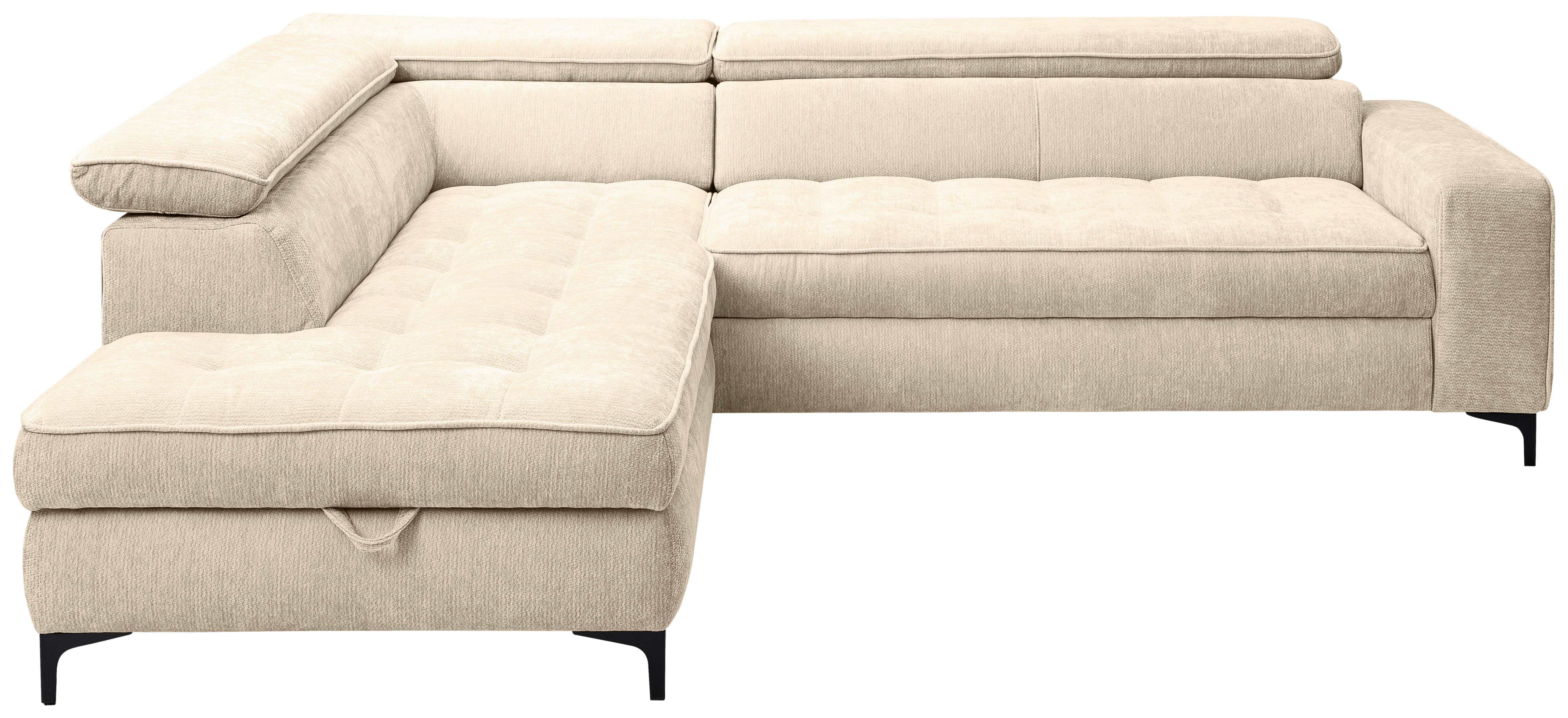 Kutna Garnitura Talia - bež/crna, Basics, tekstil/metal (203/70-90/251cm) - Modern Living