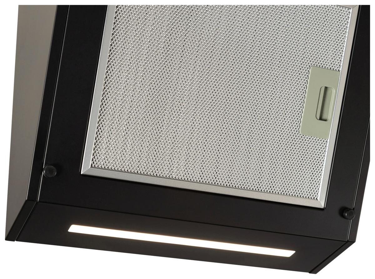 Dunstabzugshaube KHA530TMFSA+ Schwarz 60cm - Schwarz, Basics, Glas/Metall (60/53,6-101,6/29,6cm) - Mican