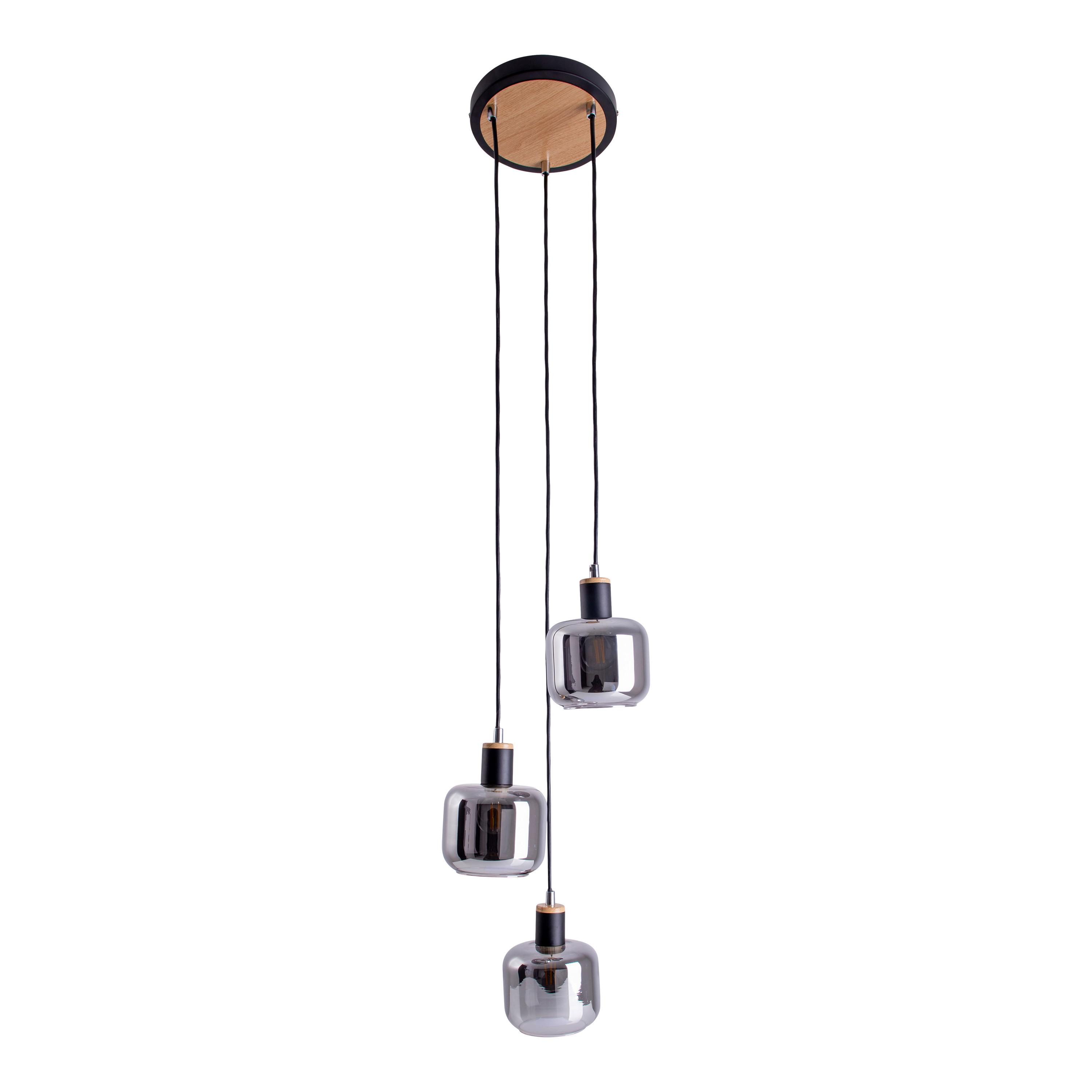 LAMPA WISZĄCA 6116722 FUMOSO - czarny, Design, metal/szkło (20/120cm) - Näve