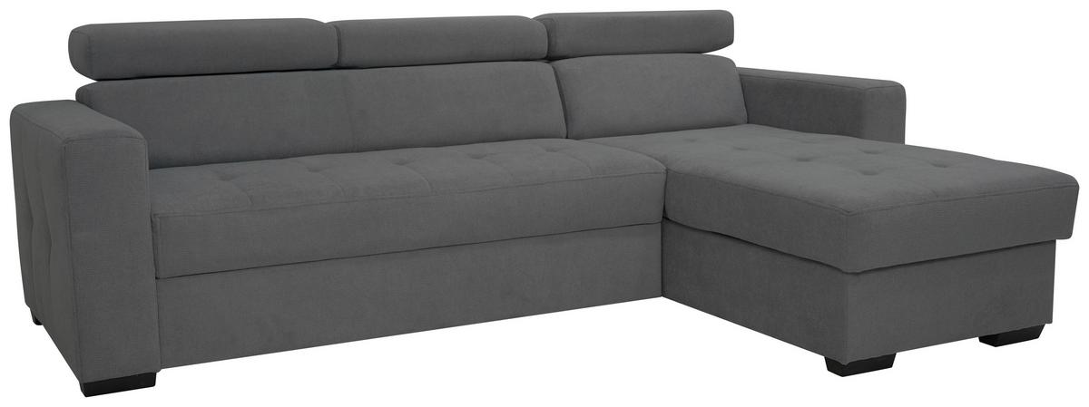 Kutna Garnitura Marco - tamno siva/crna, Konvencionalno, drvni materijal/drvo (238/78-94/170cm) - Modern Living