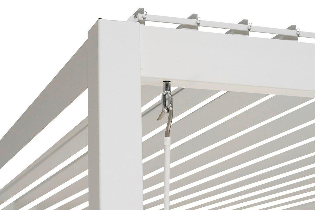 Pavillon Mirador ca. 300x250 cm Weiß - Weiß, MODERN, Metall (300/250/300cm) - Gardenson