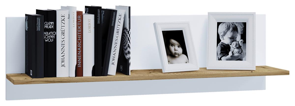 WANDREGAL USILO - Honigeiche/Weiss, Design, Holzwerkstoff (102/30/20cm) - MID.YOU