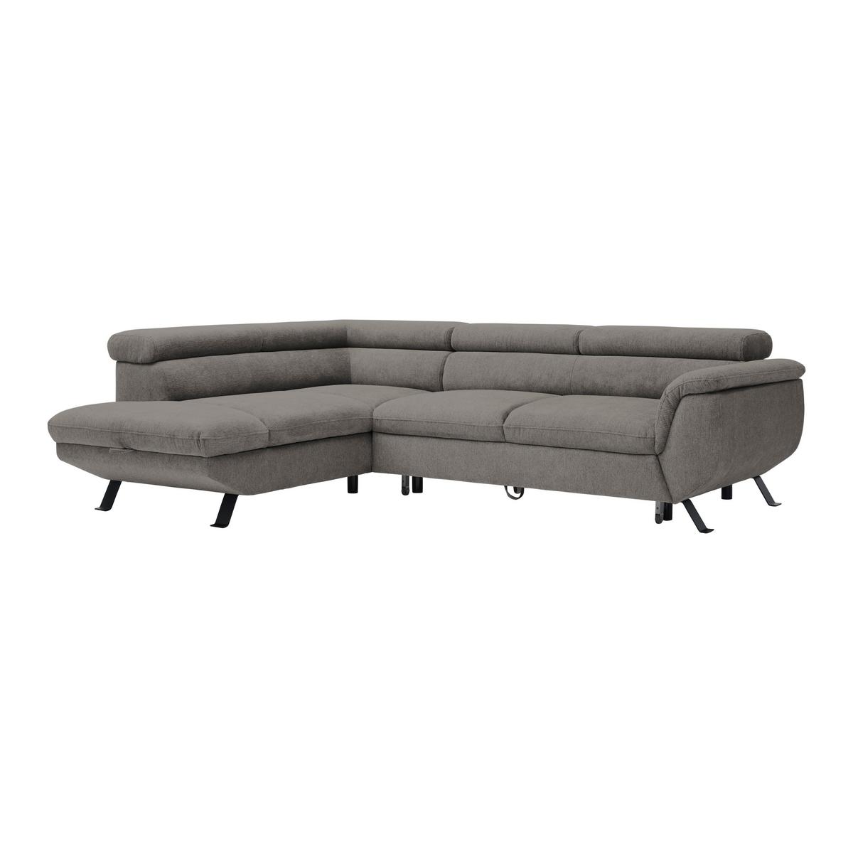 Kutna Garnitura Raven - crna/antracit, Moderno, tekstil/metal (198/257cm) - Modern Living