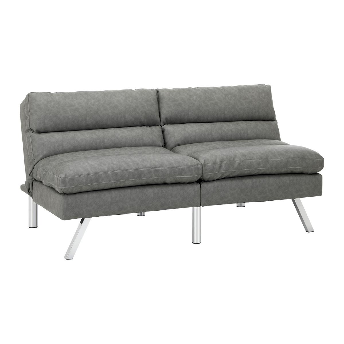 Trosjed Na Razvlačenje Lia - svijetlo siva/boje kroma, Moderno, drvo/tekstil (171/112/53cm) - Bessagi Home