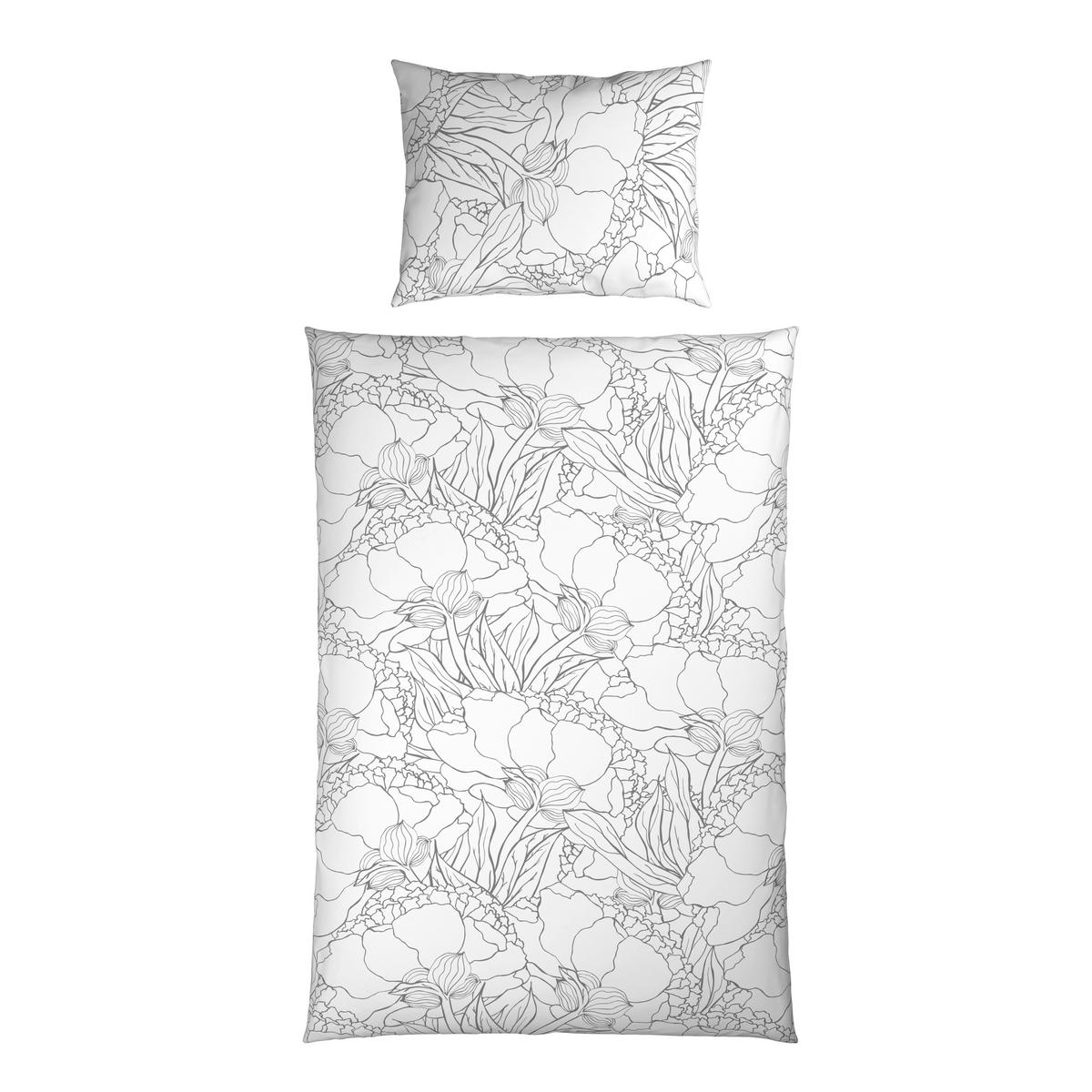 Bettwäsche Emma Grau ca. 140x200cm - Grau, Textil (140/200cm) - Mömax