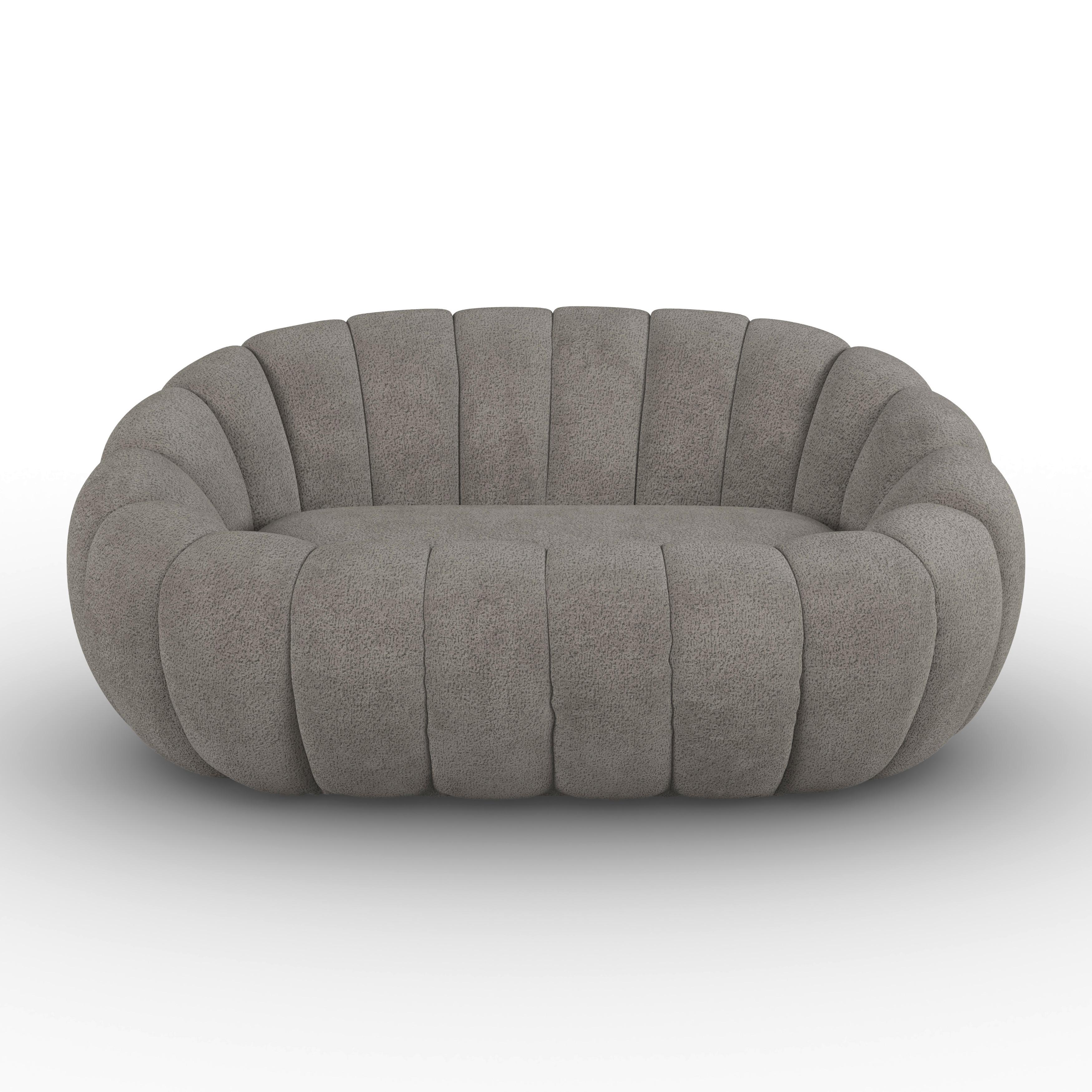 Sofa Lena Chenille Dunkelgrau - Hellbraun/Dunkelgrau, MODERN, Holz/Textil (150/62/92cm)