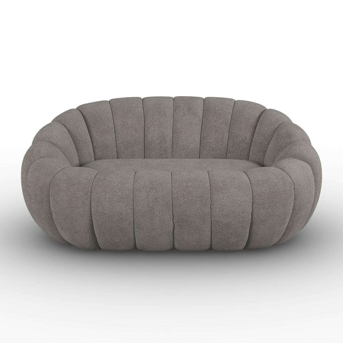 Sofa Lena Chenille Dunkelgrau - Hellbraun/Dunkelgrau, MODERN, Holz/Textil (150/62/92cm)