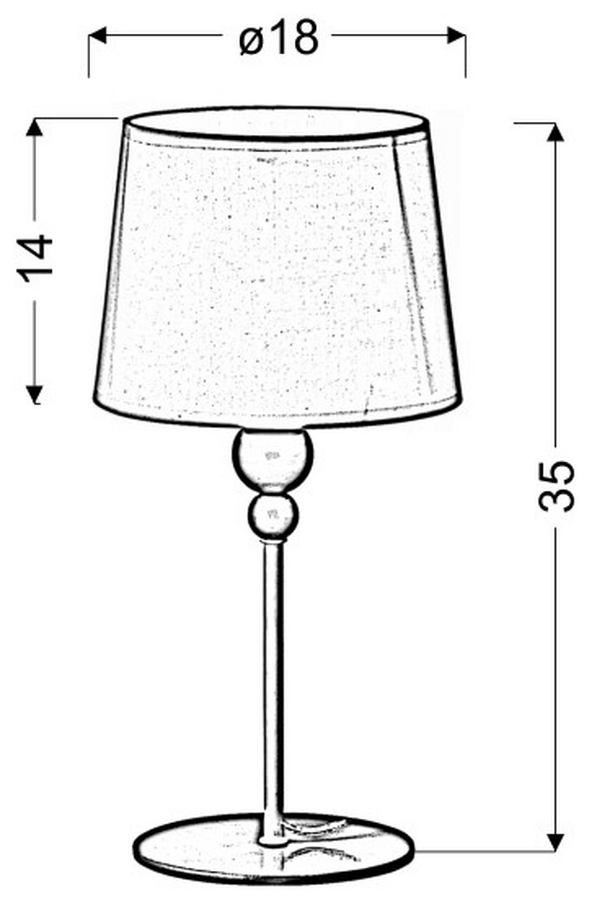 Svjetiljka Stolna 41-38968 - bež, Basics, metal/tekstil (18/18/35cm)