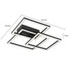 LED-TAKLAMPA TIMRE - svart, Modern, metall/plast (45,3/43,5/7,3cm) - Mömax