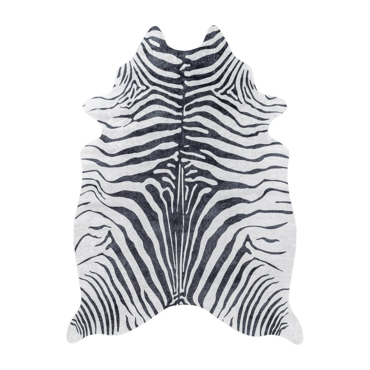 Preproga Etosha, 100x135cm, Črna, Bela - črna/bela, Design, tekstil (100/135cm) - Novel