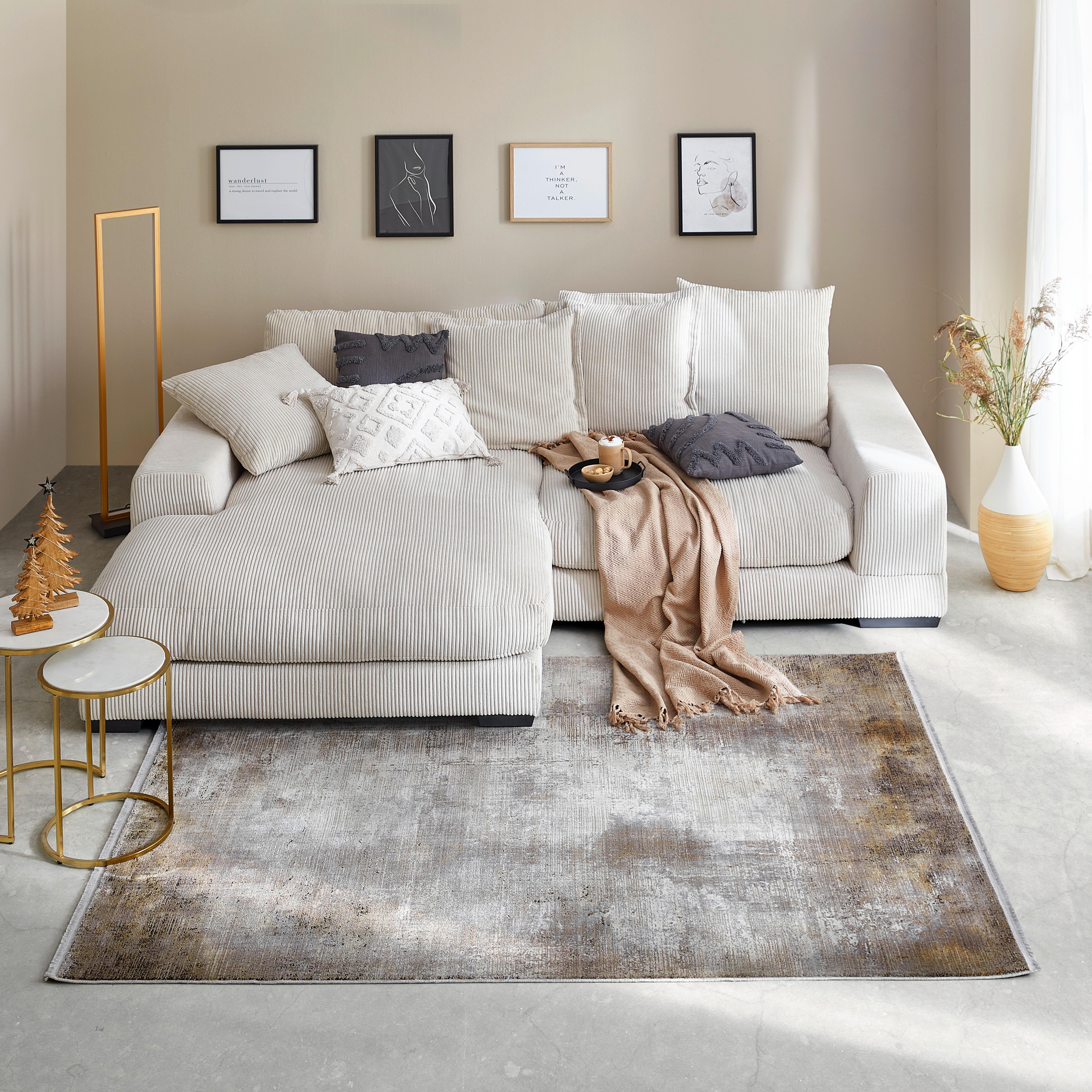 SÄNGÖVERKAST FRIEDA - beige, Lifestyle, textil (130/180cm) - Modern Living