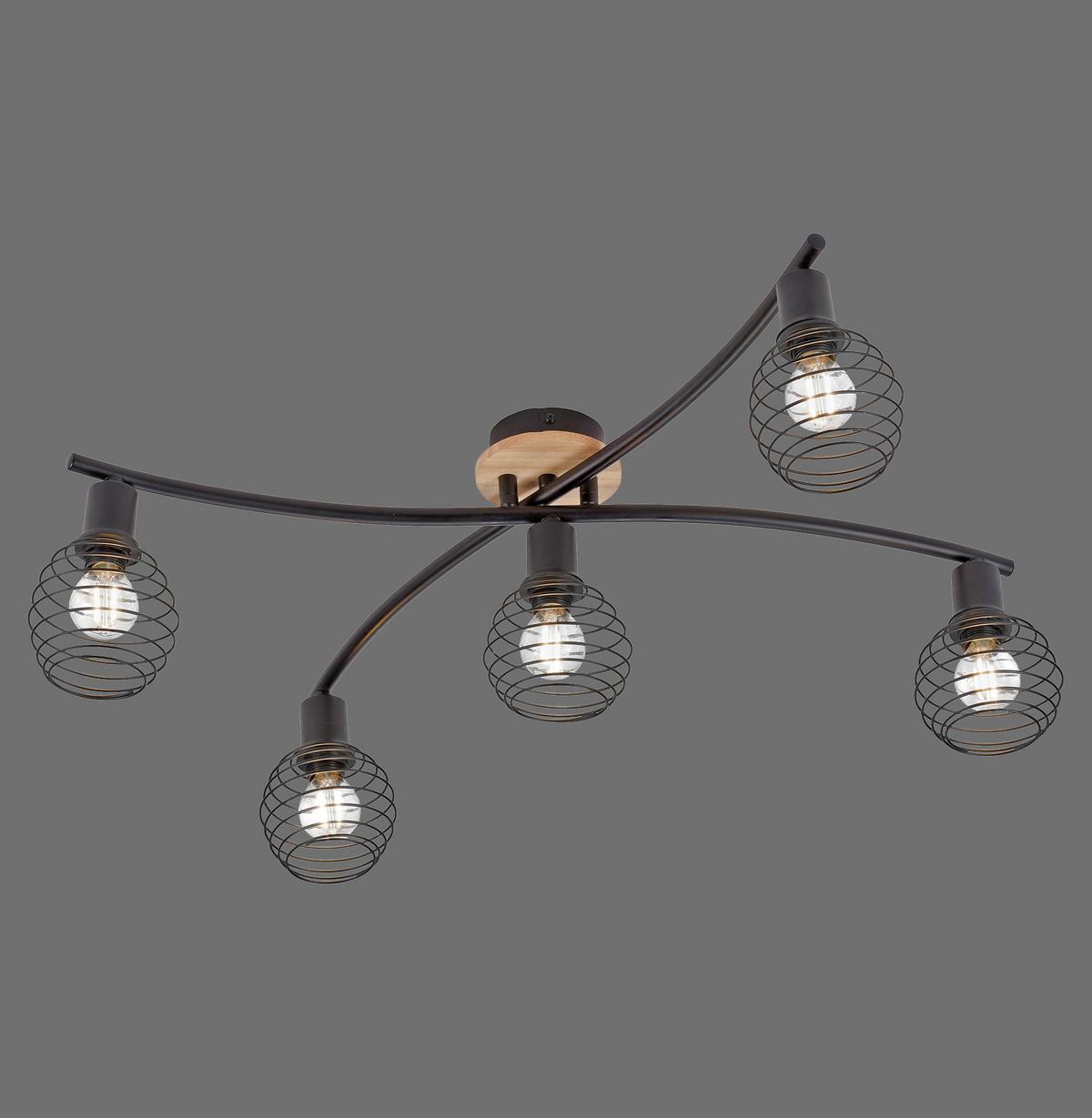 Deckenleuchte Eugen max. 40 Watt - Natur, Holz/Kunststoff (70,1/66,5/20,1cm)