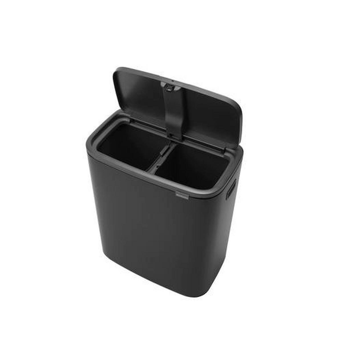 KOSZ NA ODPADY 221484 - czarny, Design, tworzywo sztuczne/metal (54.5/65.6/31.2cm) - Brabantia