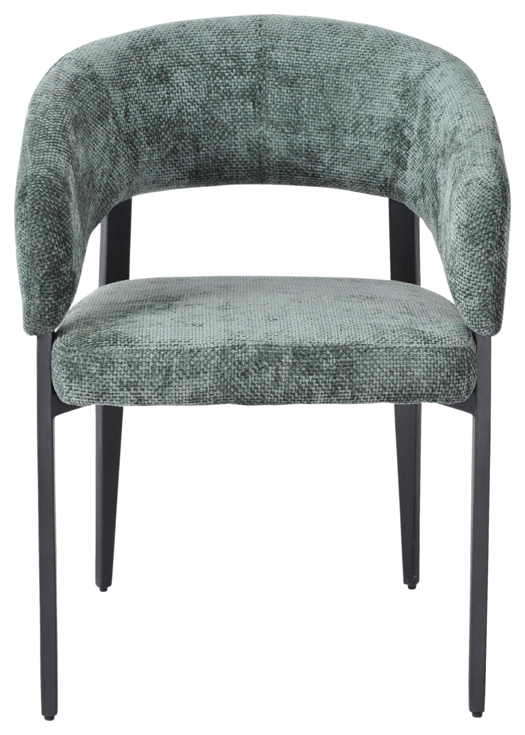 Scaun ASTRA - verde/negru, Modern, metal/textil (59,5/83/58,5cm) - Premium Living
