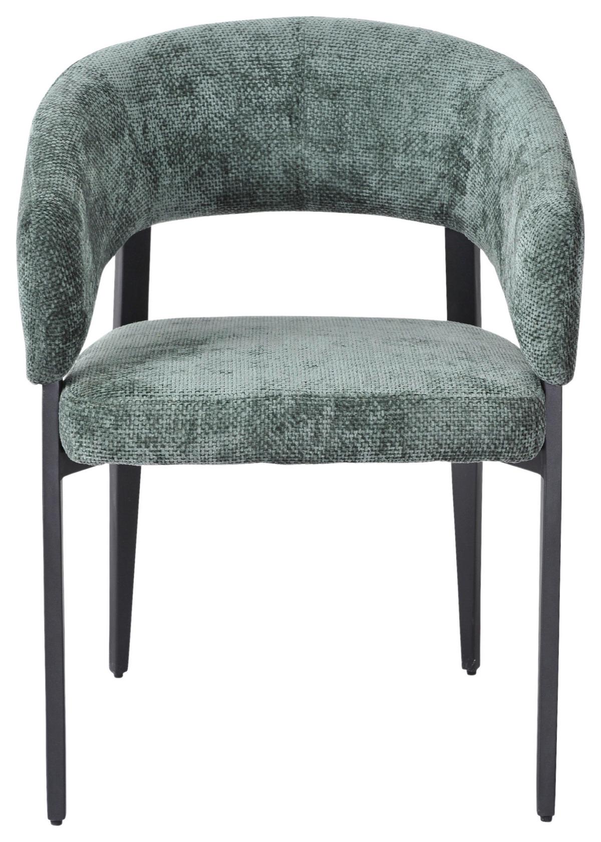 Stolica Astra - siva/zelena, Moderno, metal/tekstil (59,5/83/58,5cm) - Premium Living