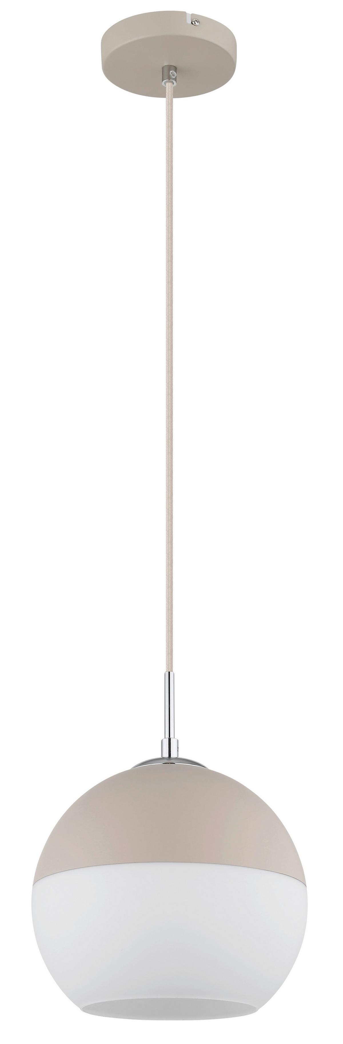 Svjetiljka Viseća 15999h1  Ragusa - bijela/boje pijeska, Design, staklo/metal (25/120cm) - Globo