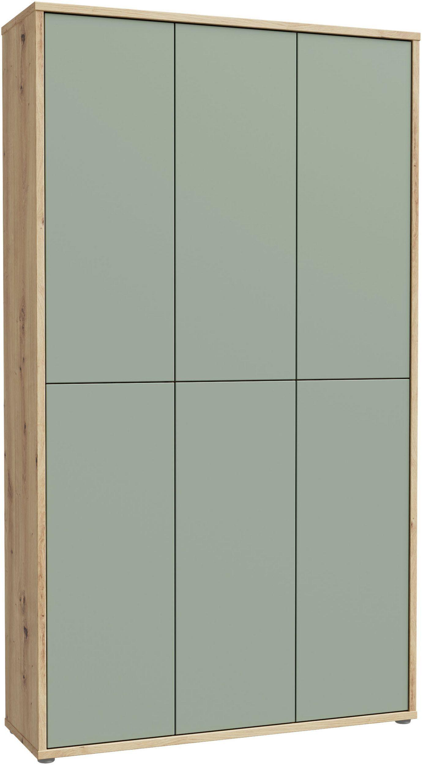 Ormar Za Cipele Alice - siva/hrast Artisan, Moderno, drvni materijal/plastika (109,2/191,9/34,9cm) - Modern Living