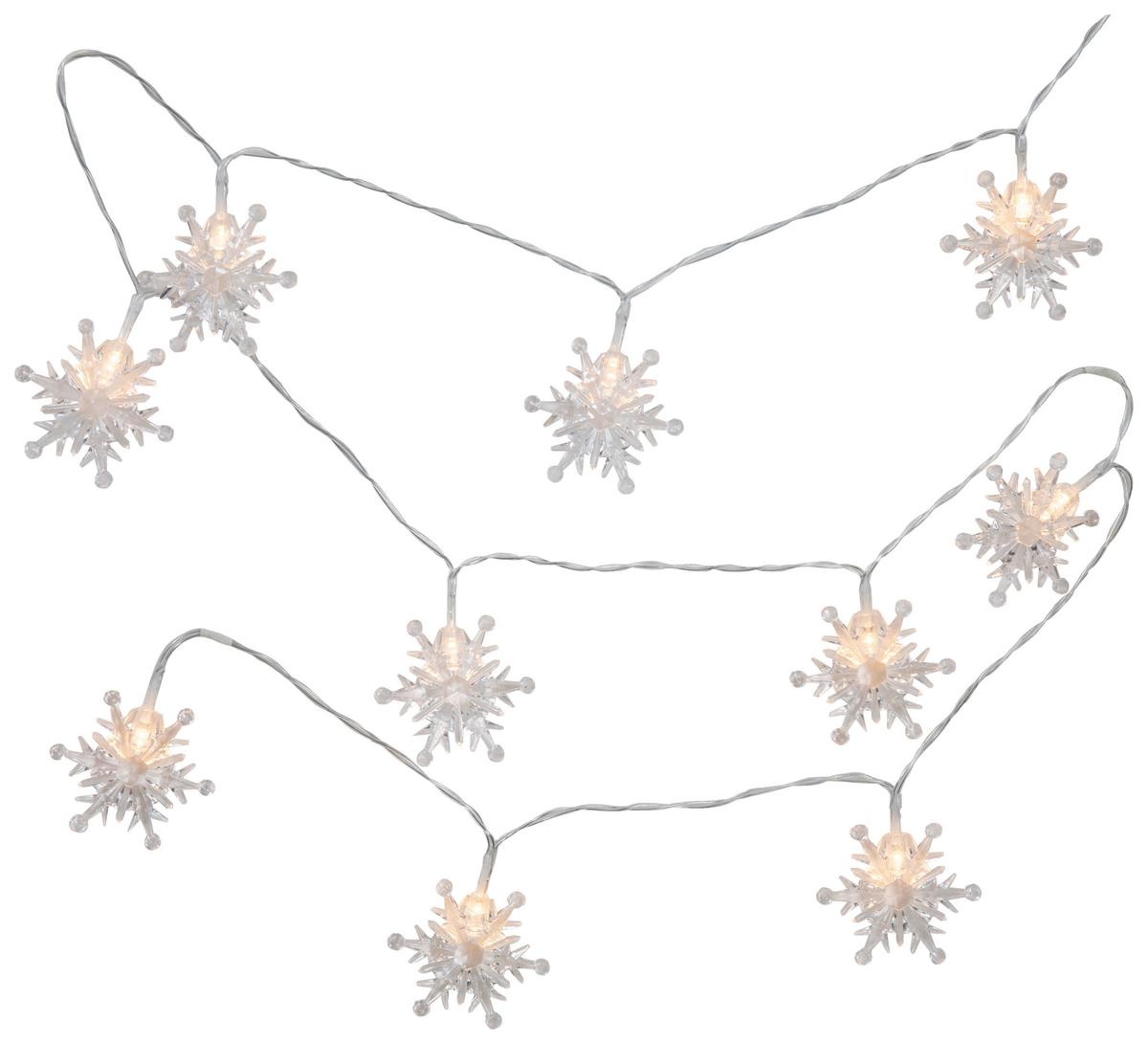 LED-Dekoleuchte Flocken Transparent max. 0,6 Watt - Transparent, Kunststoff/Metall (165cm) - Mömax