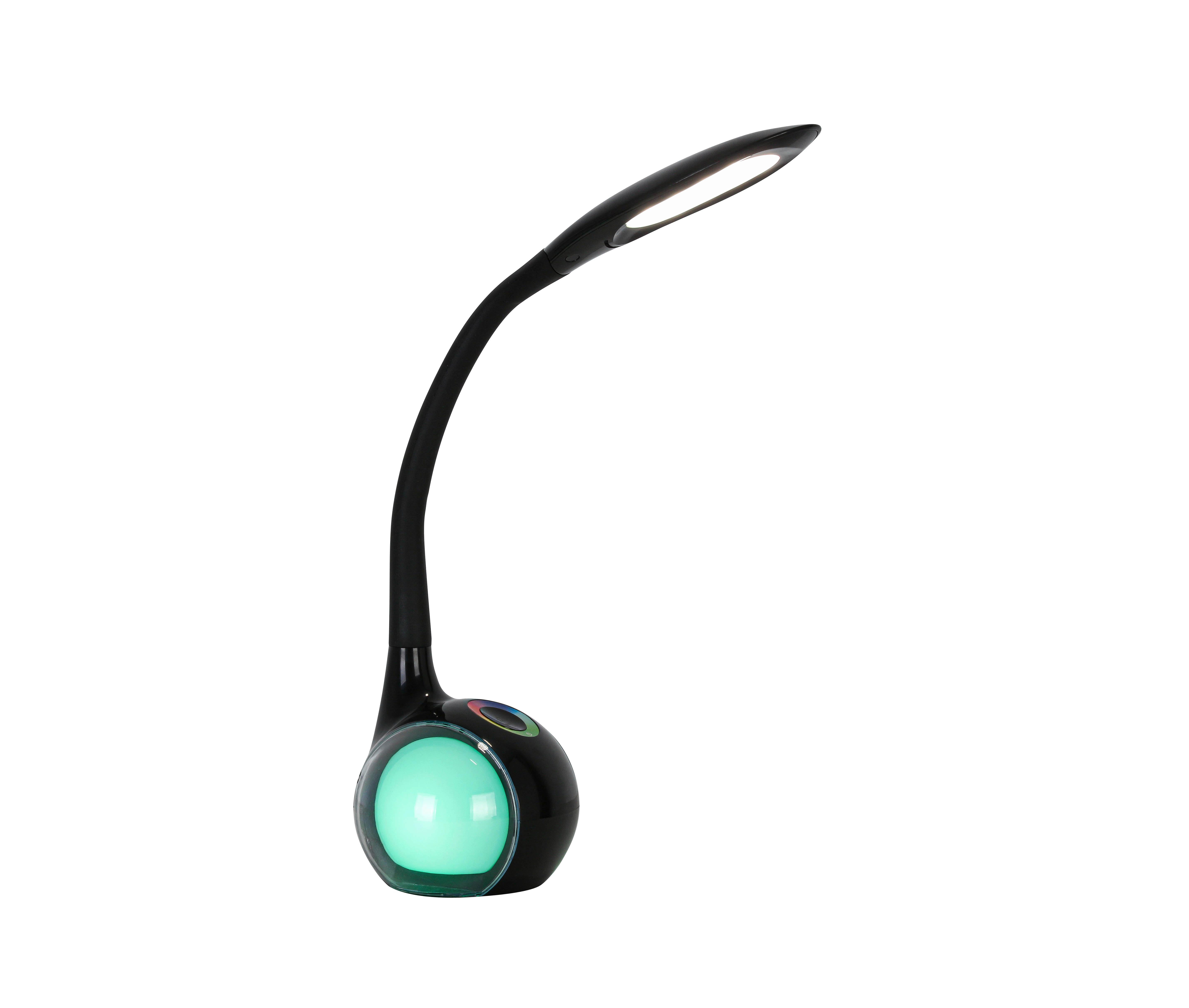 LED-Schreibtischleuchte Nihat 1 max. 6 Watt - Transparent/Schwarz, Modern, Kunststoff/Metall (max 30/13,5/max 53cm) - Mömax