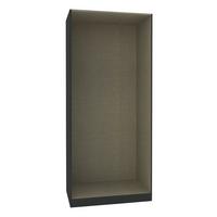 Kleiderschrankkorpus "UNIT" in Anthrazit - Anthrazit, MODERN, Holzwerkstoff (91,1/210/56,5cm) - Based