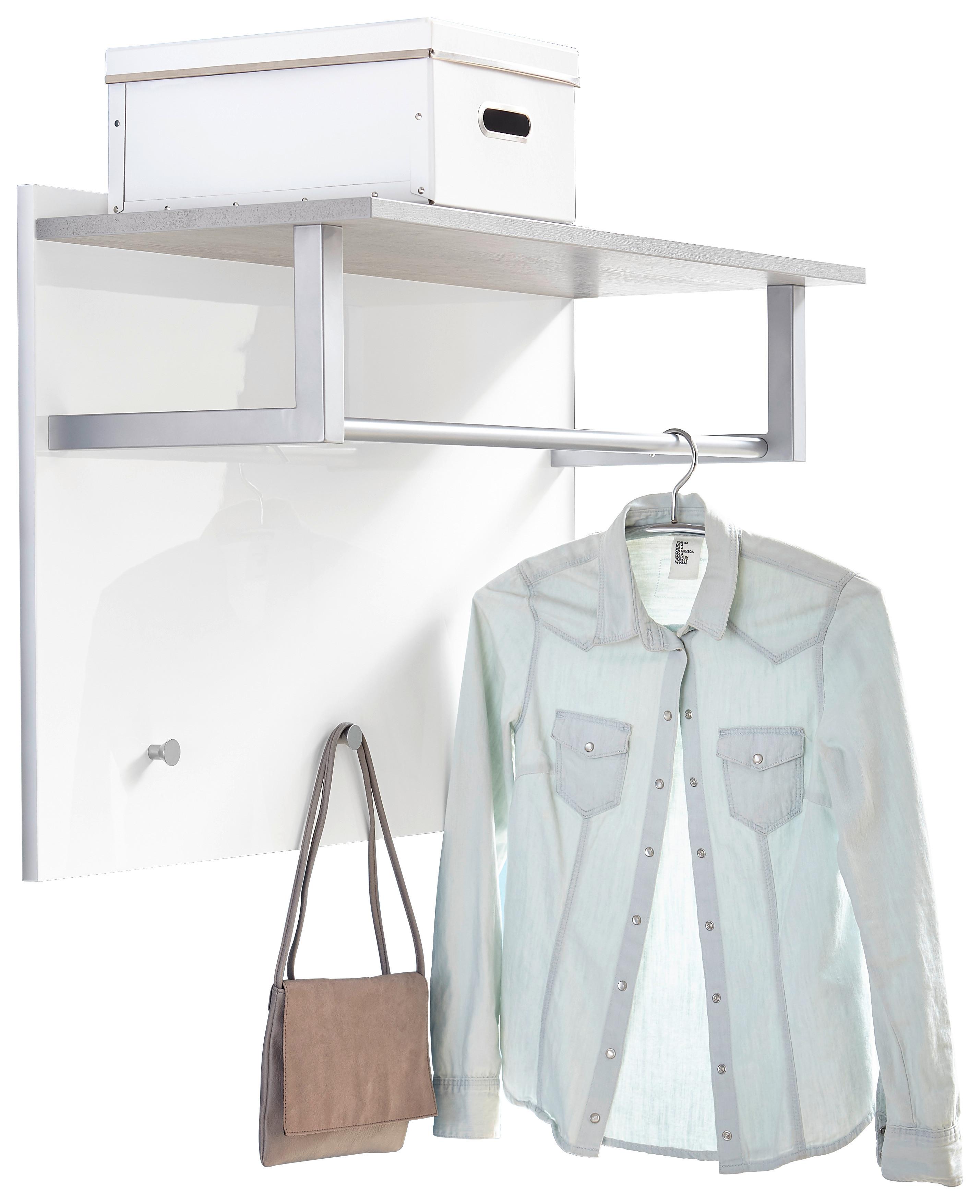 PANEL DO PRZEDPOKOJU GALAVERNA - biały/szary, Design, materiał drewnopochodny/metal (90/60/35cm) - Carryhome