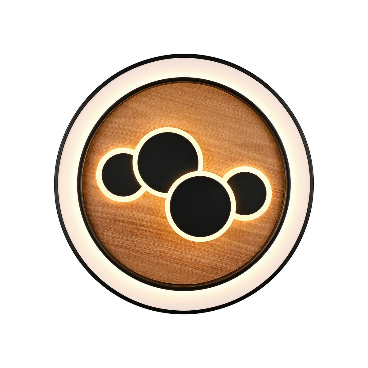 LAMPA SUFITOWA LED 6284-79 ELIZA - Natur, drewno (60/60/8cm) - Paul Neuhaus