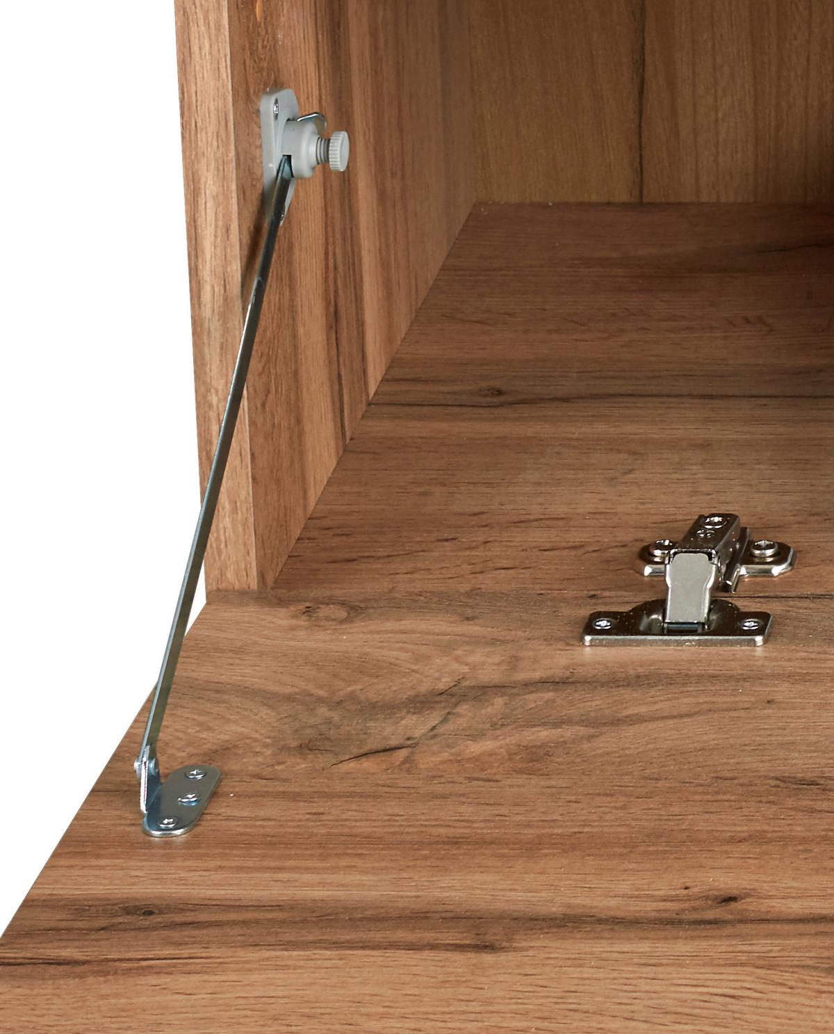 Garderobna Klop Venedig, Hrast Wotan - črna/barve hrasta, Moderno, umetna masa/leseni material (90/45/38cm) - Mömax