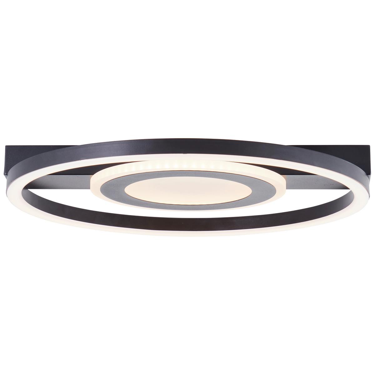 LED-Deckenleuchte Maureen Schwarz max. 22 Watt - Schwarz, Basics, Kunststoff/Metall (5/37/37cm) - Brilliant