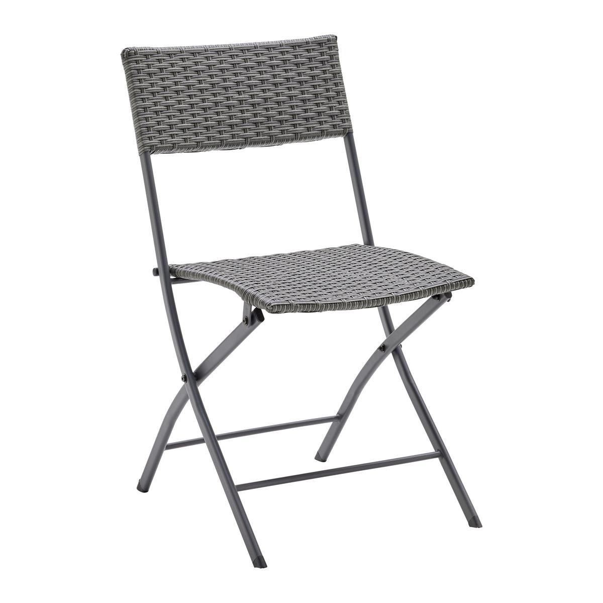 Balkonszett Mario - világosszürke/szürke, Modern, műanyag/textil (120/75/105cm) - Bessagi Garden