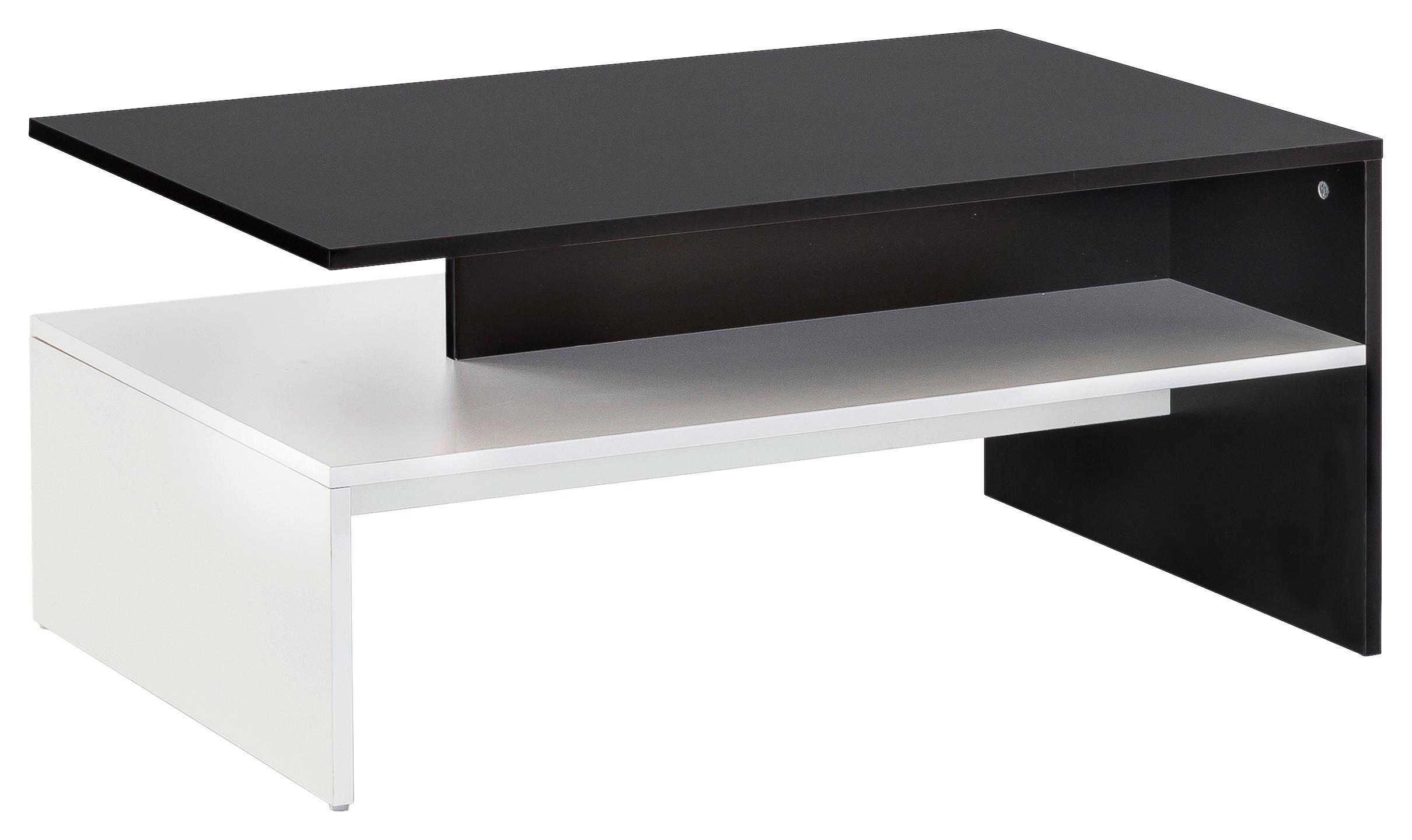 Klubska Miza Murphy - črna/bela, Moderno, leseni material (90/60/43cm) - MID.YOU