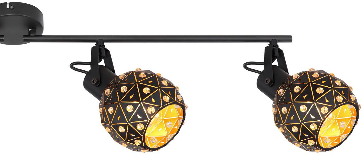 Reflektor Jodie - zlate barve/črna, Basics, kovina/steklo (90/12/26cm) - Globo