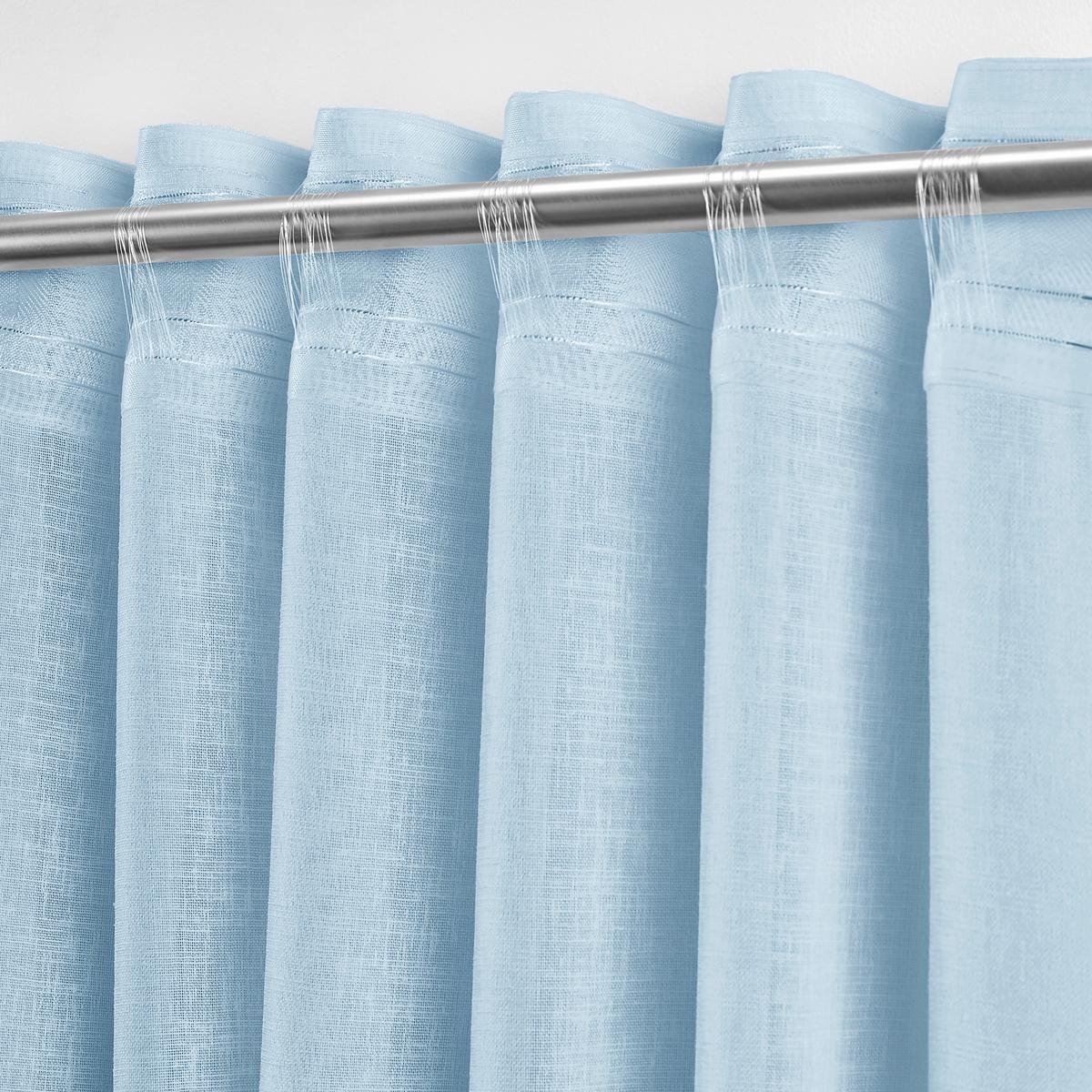 Fertigvorhang Sigrid in Jade ca.140x245cm - Blau, ROMANTIK / LANDHAUS, Textil (140/245cm) - Premium Living