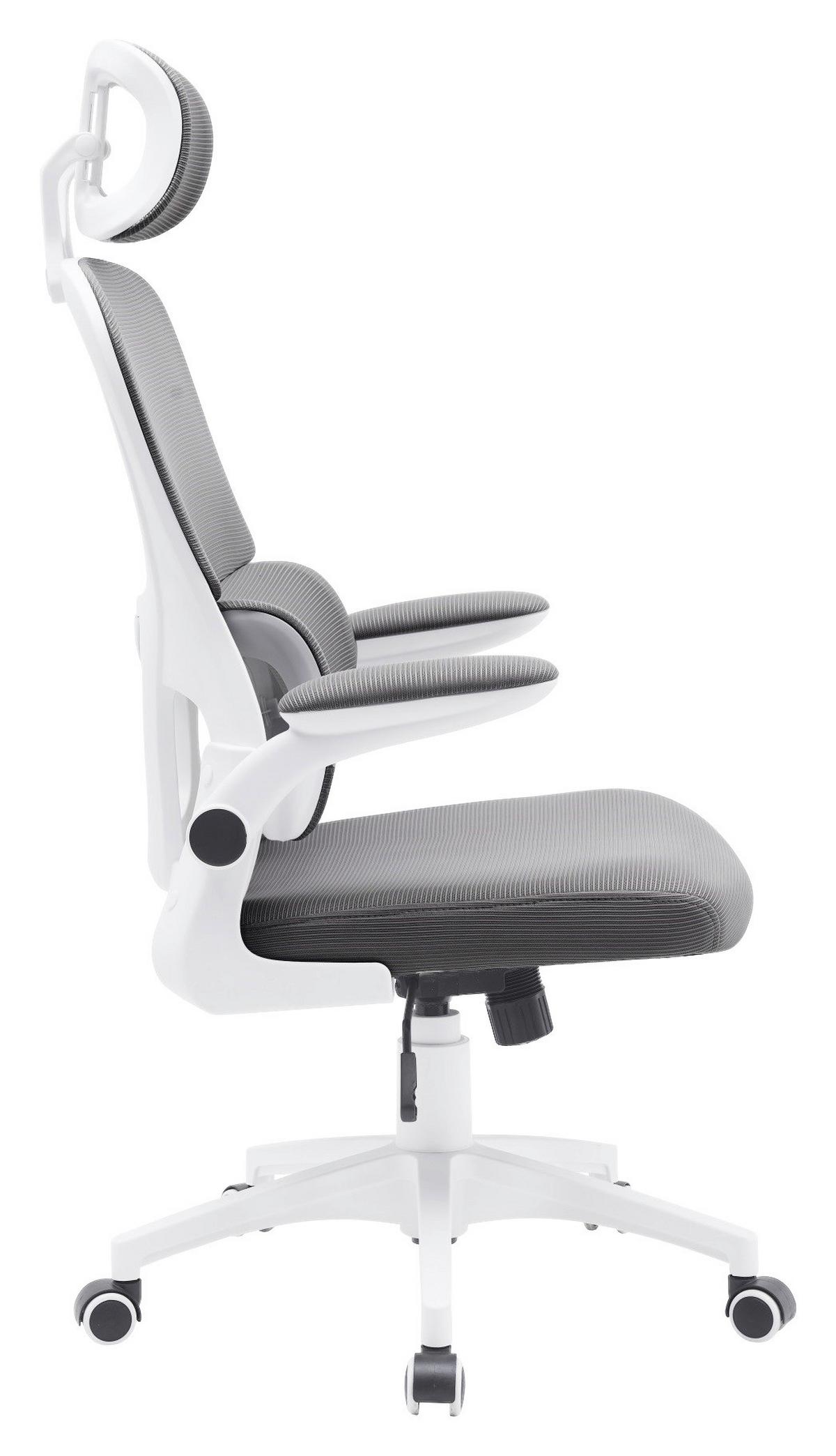 Pisarniški Stol Gary 2 V Sivi/beli Barvi - siva/bela, Moderno, umetna masa/tekstil (62/115-125/65cm) - Mömax
