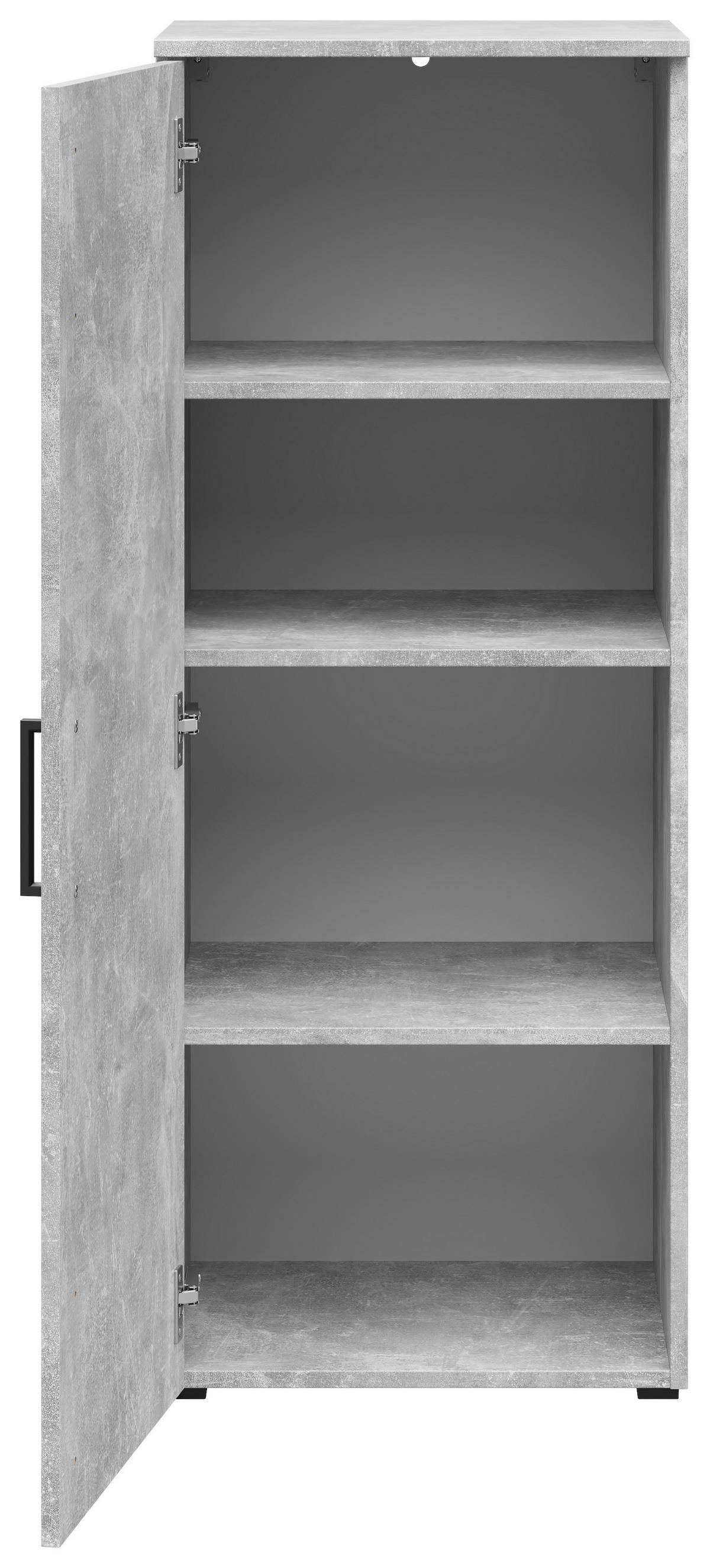 Kommode Multistauraum Betonoptik - Anthrazit/Schwarz, Modern, Holzwerkstoff/Kunststoff (45cm) - Premium Living