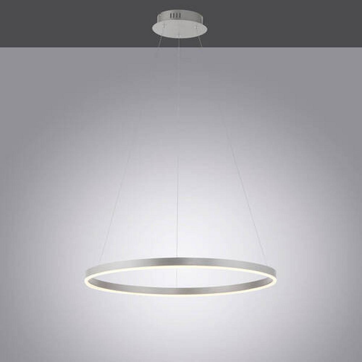 LAMPA WISZĄCA LED 15394-95 RITUS - kolor aluminiowy, Design, tworzywo sztuczne/metal (58,5/58,5/120cm)