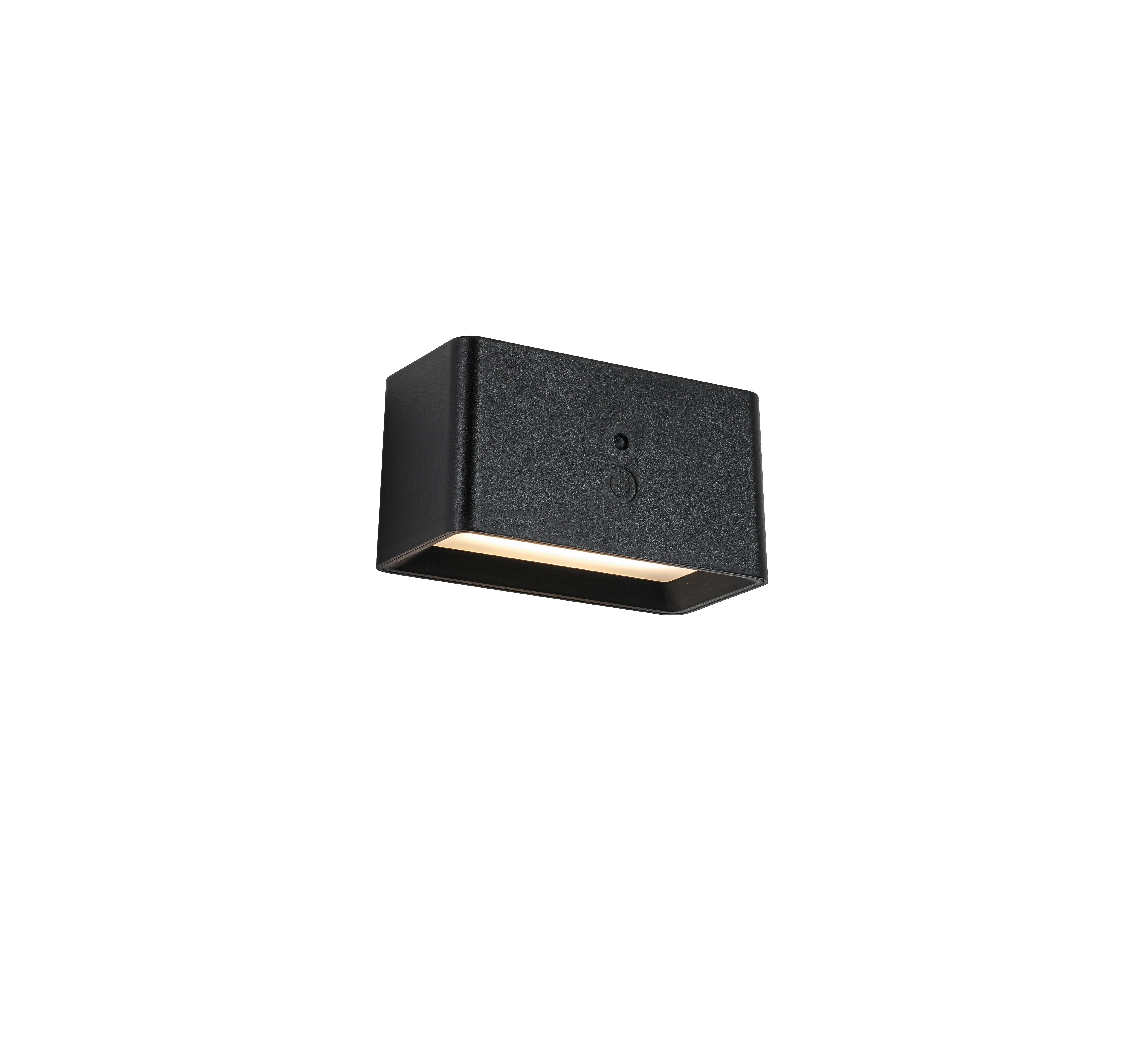 Zidna Led Lampa Tilou - crna, Moderno, metal/plastika (12/6,6/6,5cm) - Mömax